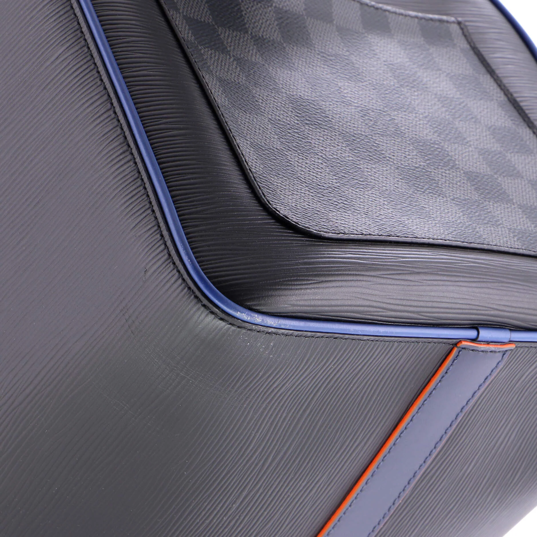 Keepall Bandouliere Bag Epi Leather with Damier Graphite 50 - Image 6