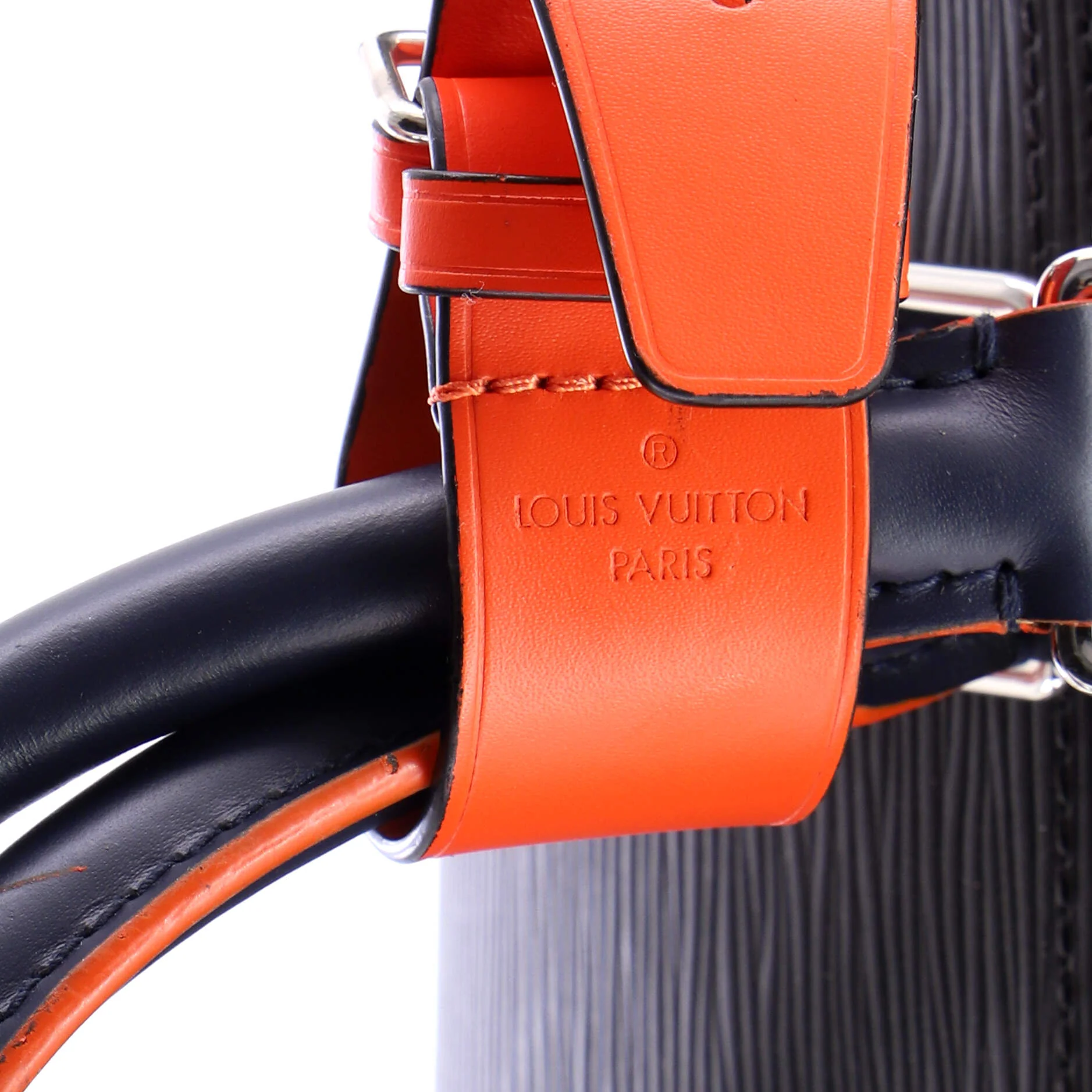 Keepall Bandouliere Bag Epi Leather with Damier Graphite 50 - Image 7