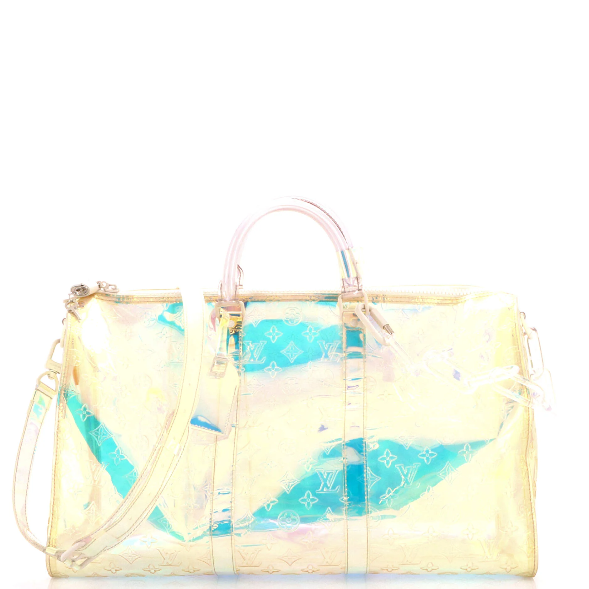 Keepall Bandouliere Bag Limited Edition Monogram Prism PVC 50