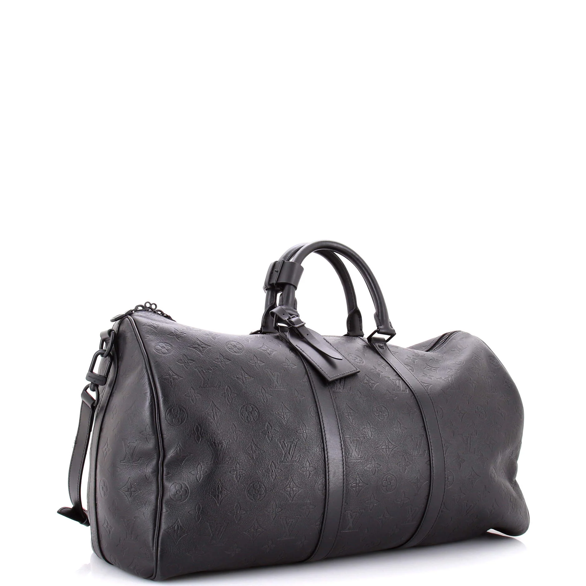 Keepall Bandouliere Bag Monogram Shadow Leather 50 - Image 2