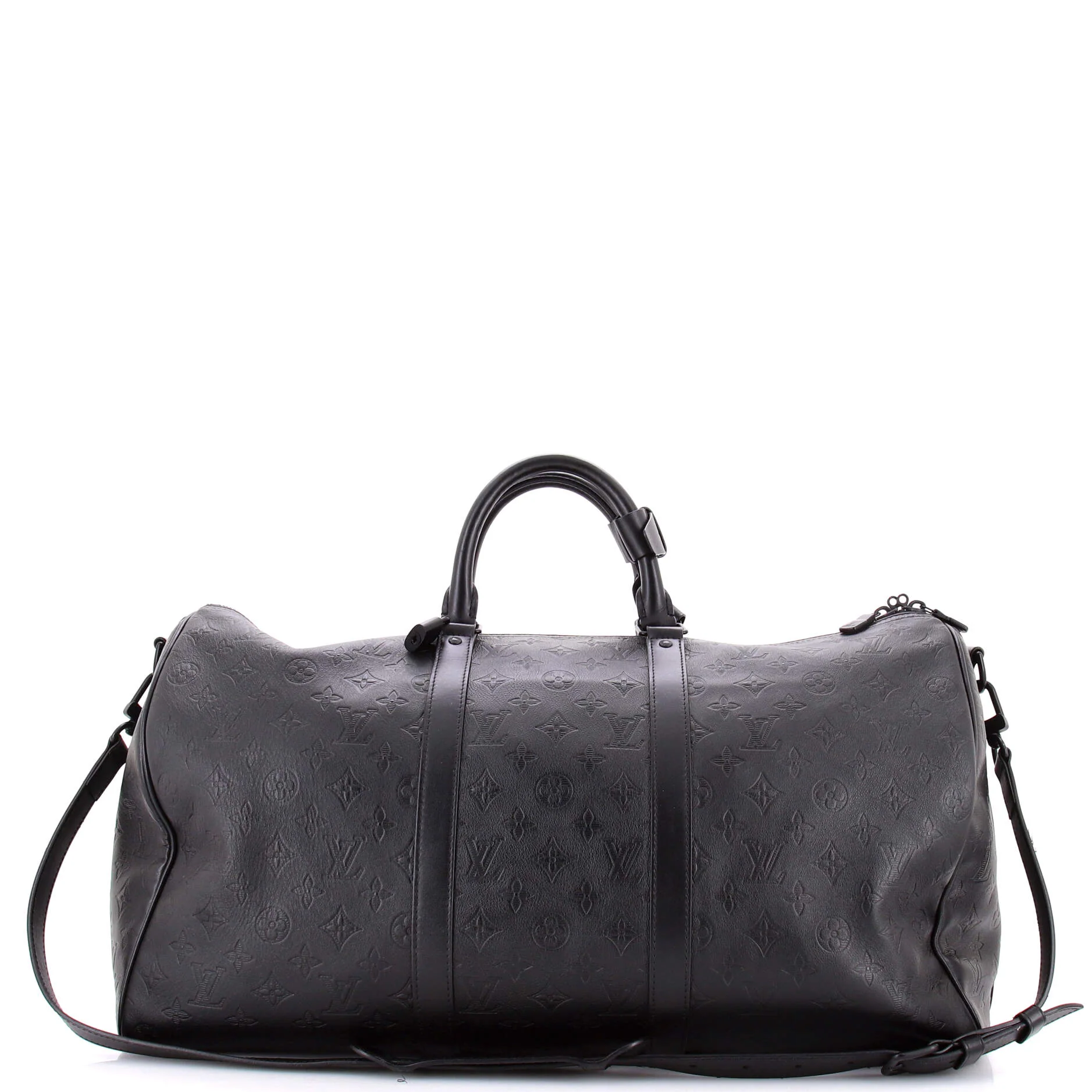 Keepall Bandouliere Bag Monogram Shadow Leather 50 - Image 3