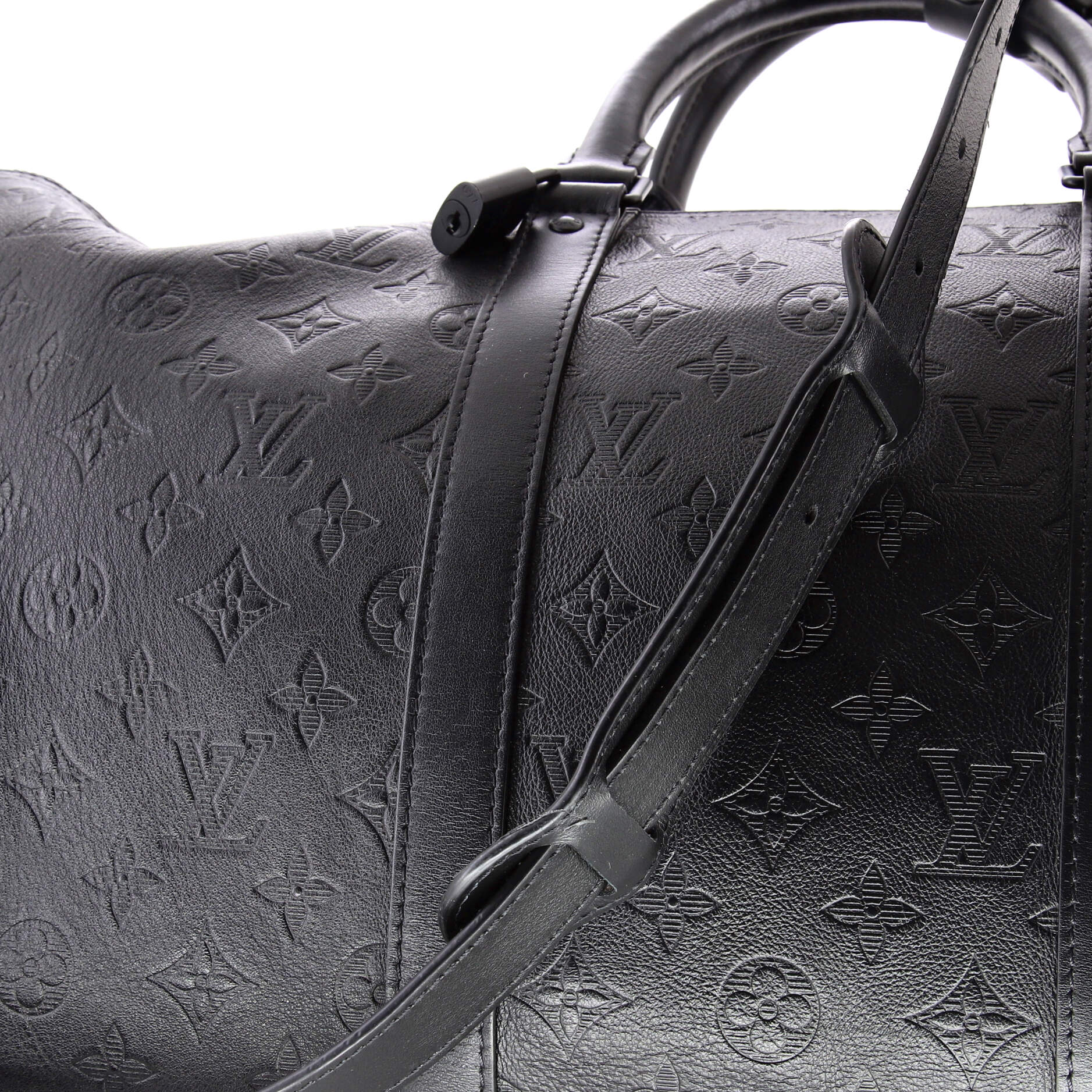 Keepall Bandouliere Bag Monogram Shadow Leather 50 - Image 7