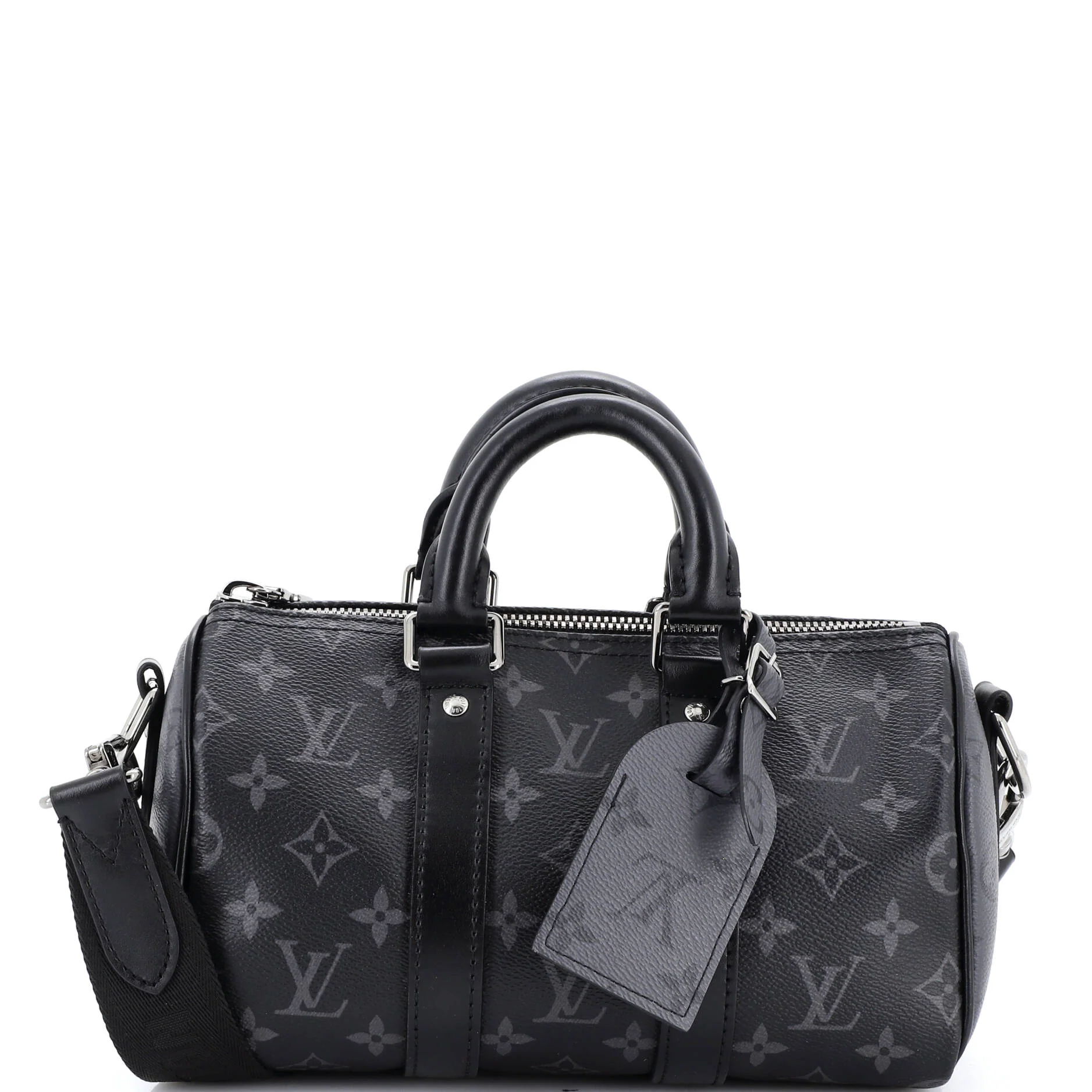 Keepall Bandouliere Bag Reverse Monogram Eclipse Canvas 25