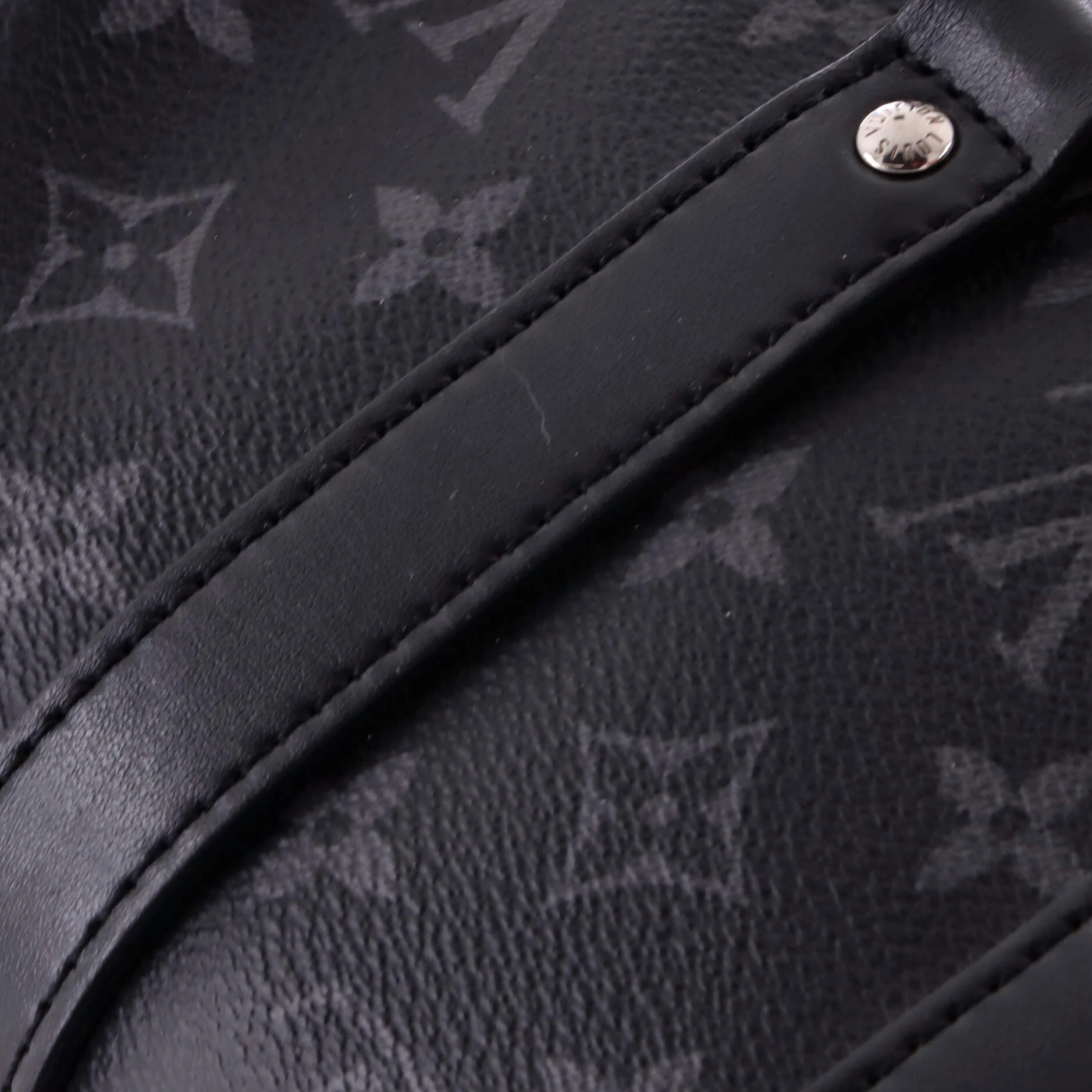 Keepall Bandouliere Bag Reverse Monogram Eclipse Canvas 25 - Image 7
