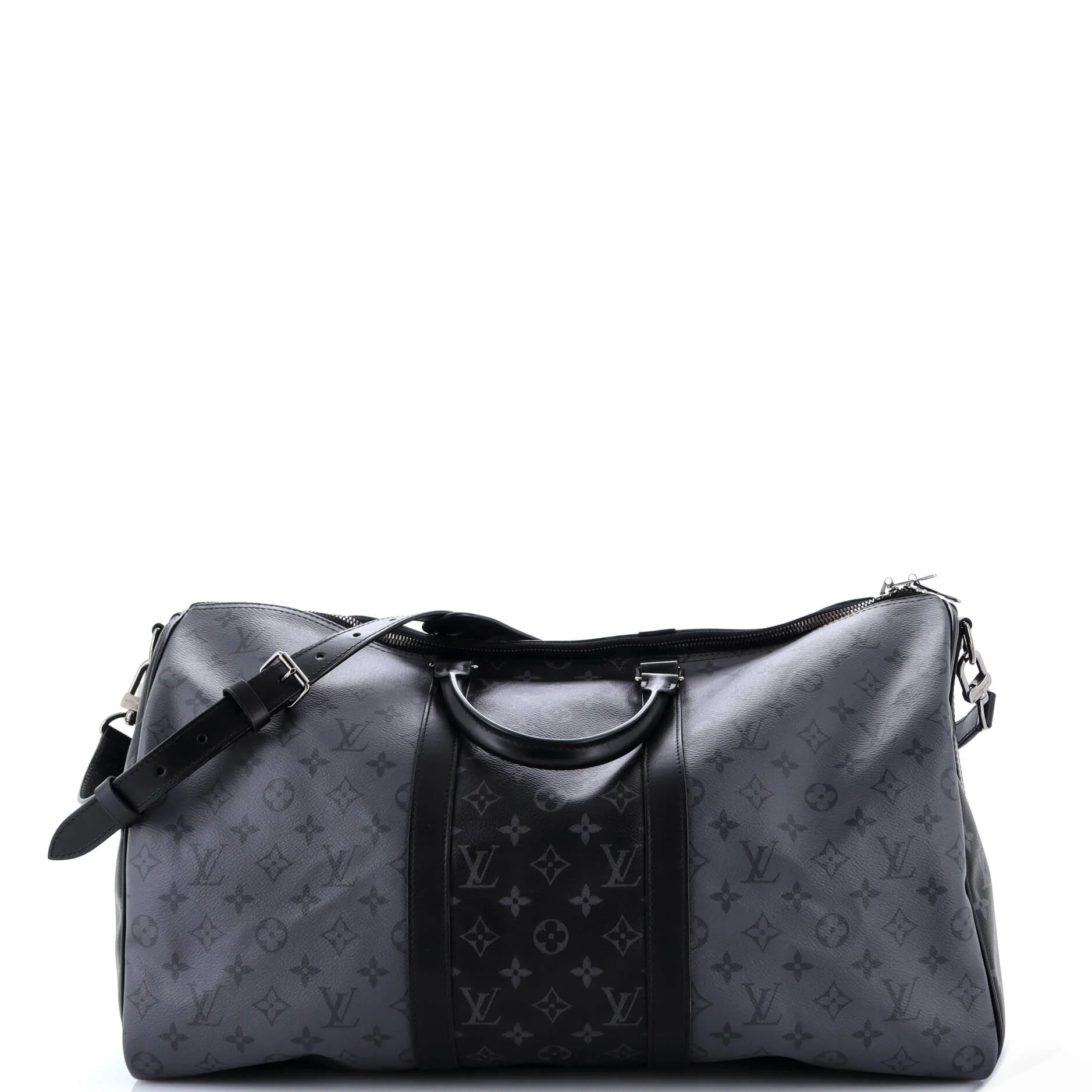Keepall Bandouliere Bag Reverse Monogram Eclipse Canvas 50