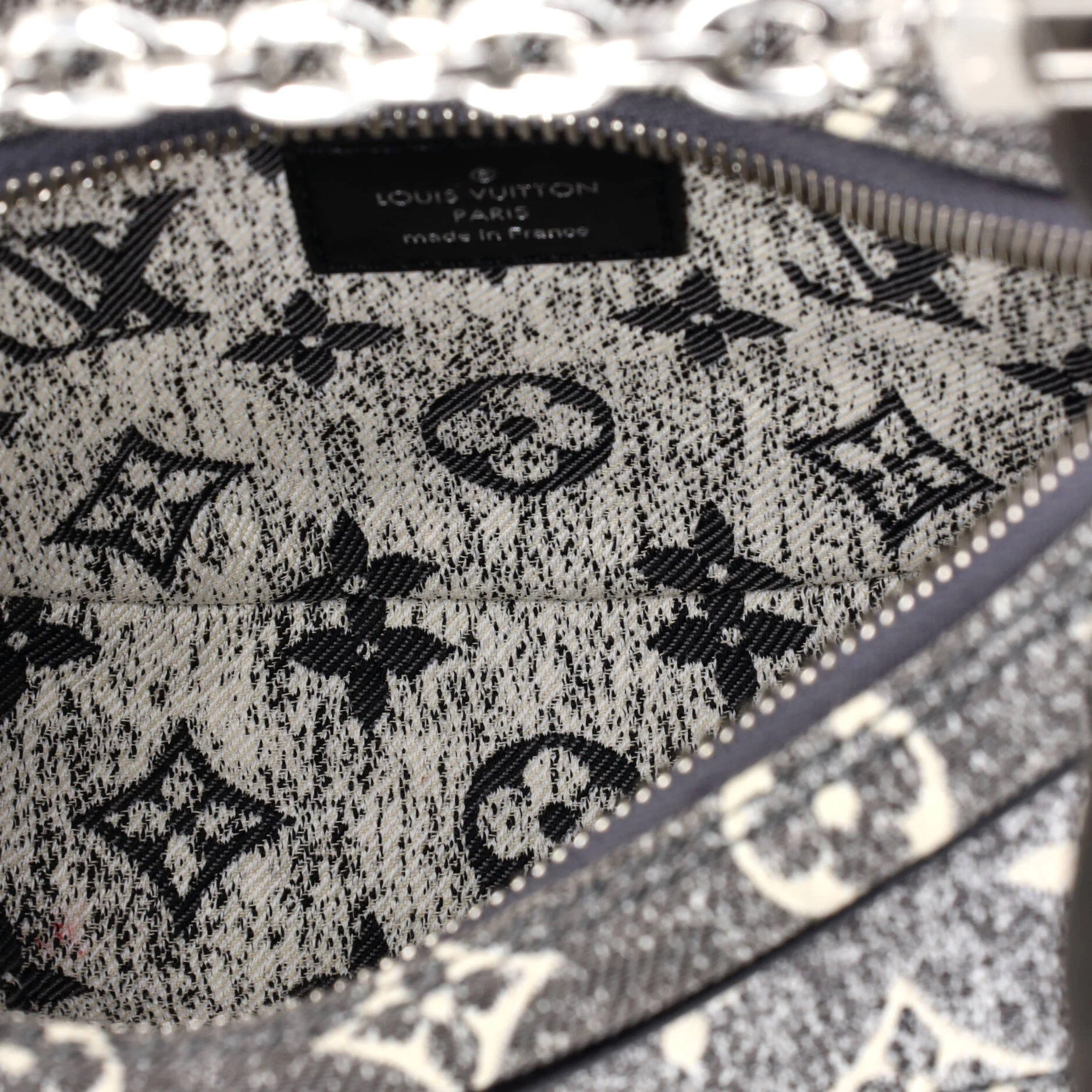 Loop Handbag Monogram Jacquard Denim - Image 5
