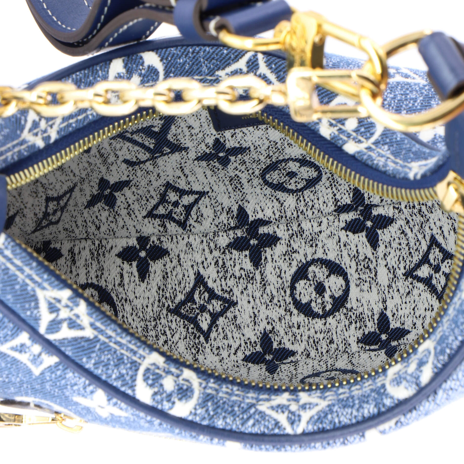 Loop Handbag Monogram Jacquard Denim - Image 5