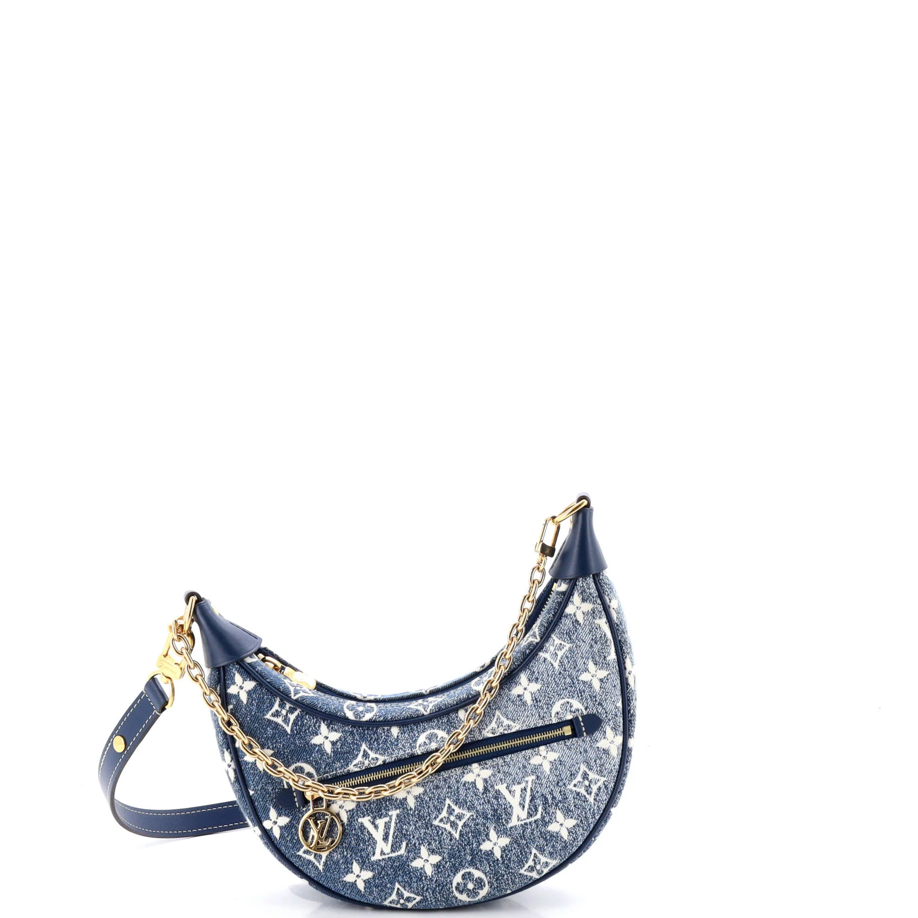 Loop Handbag Monogram Jacquard Denim