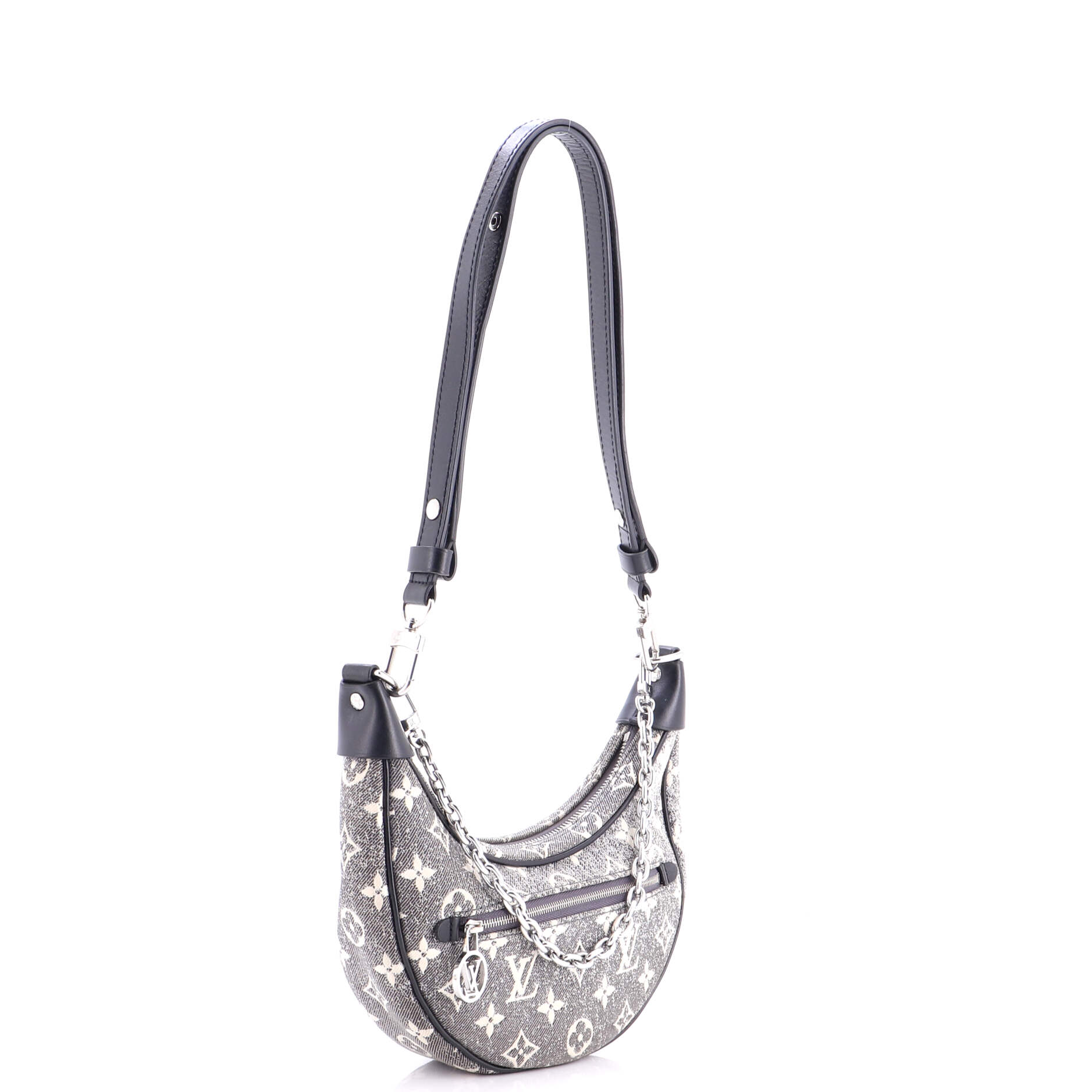 Loop Handbag Monogram Jacquard Denim - Image 2
