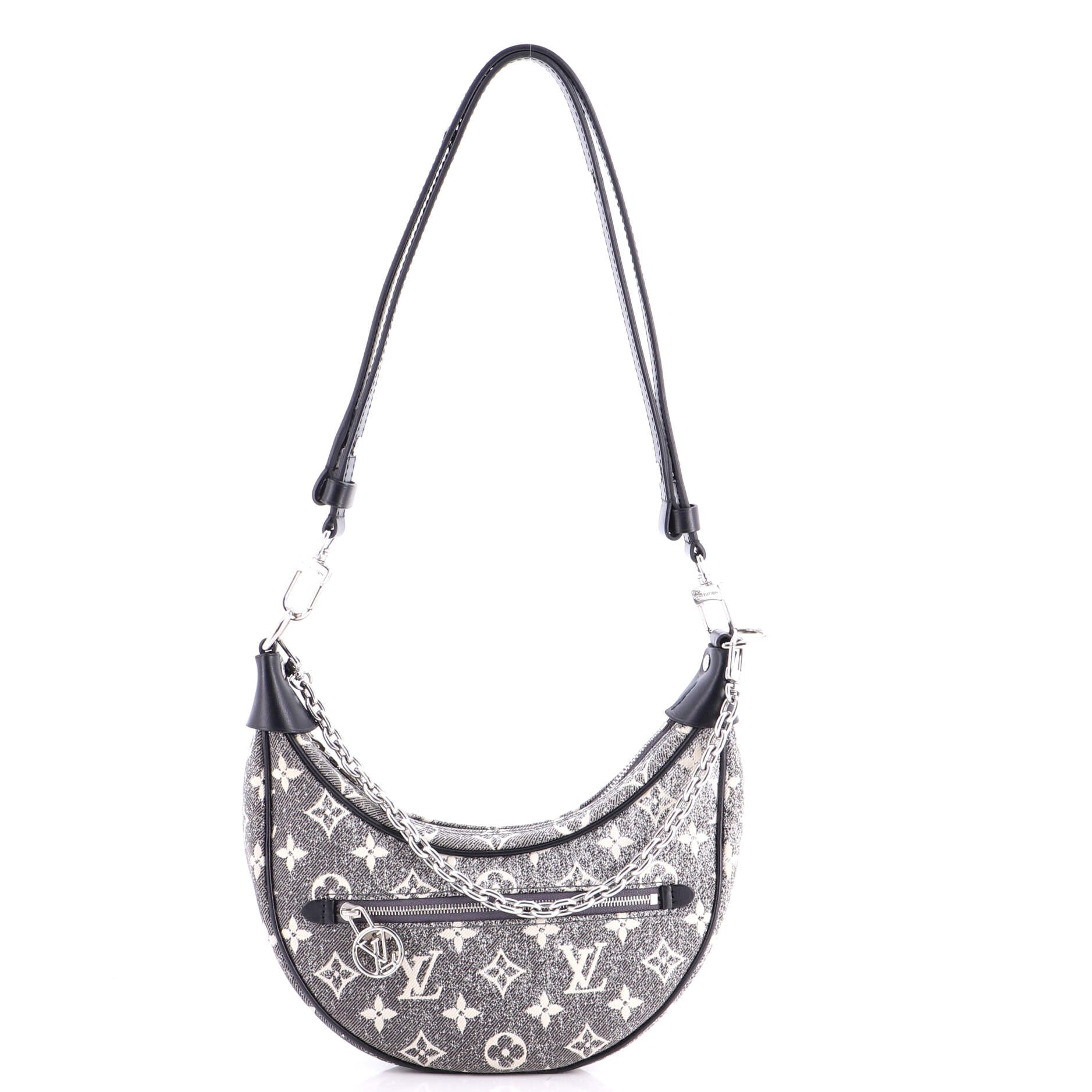 Loop Handbag Monogram Jacquard Denim