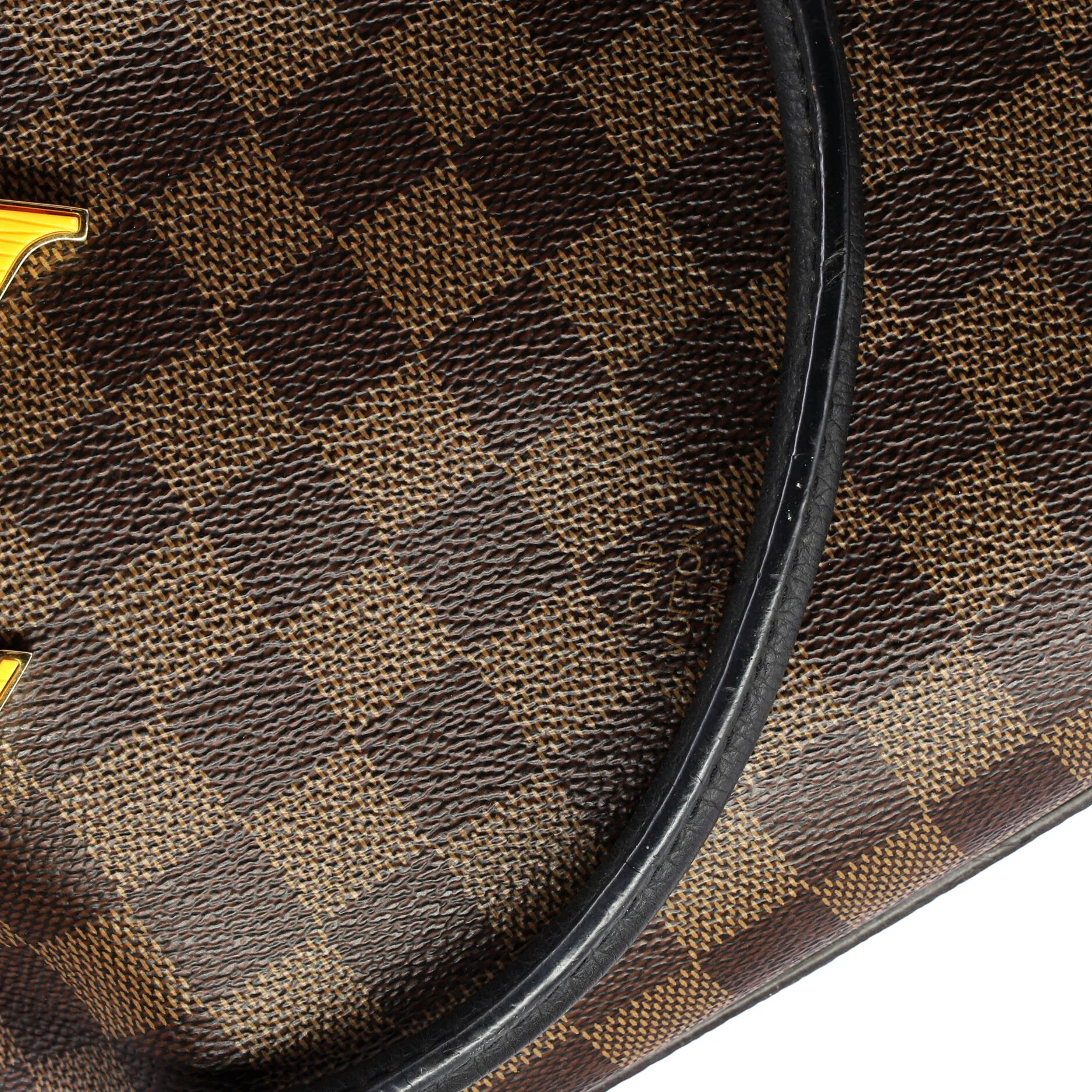 LV Riverside Handbag Damier with Leather - Image 8