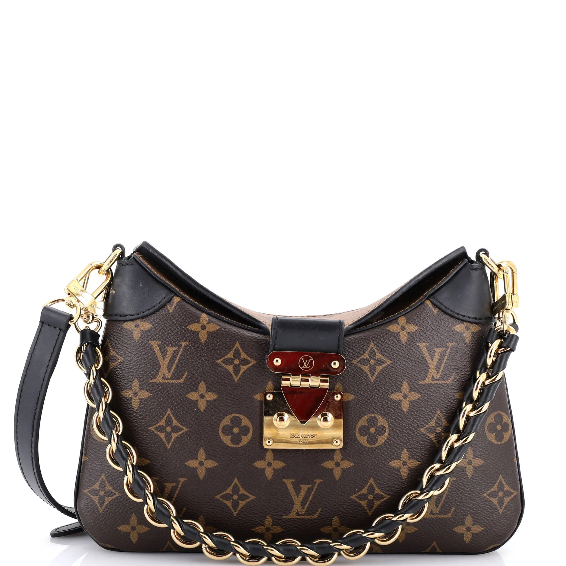 LV Twinny Handbag Monogram Canvas and Reverse Monogram Canvas with Leather