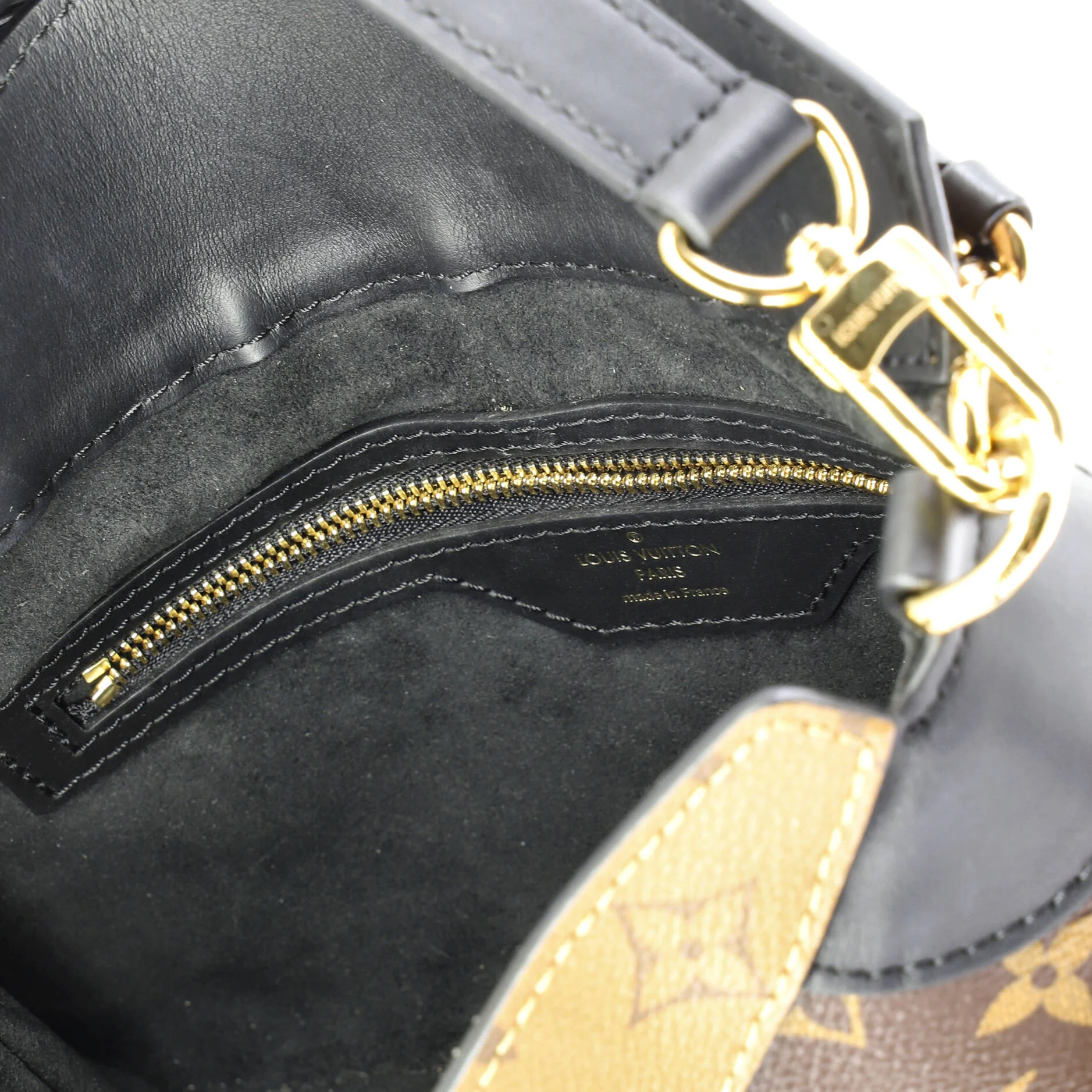 LV Twinny Handbag Monogram Canvas and Reverse Monogram Canvas with Leather - Image 6