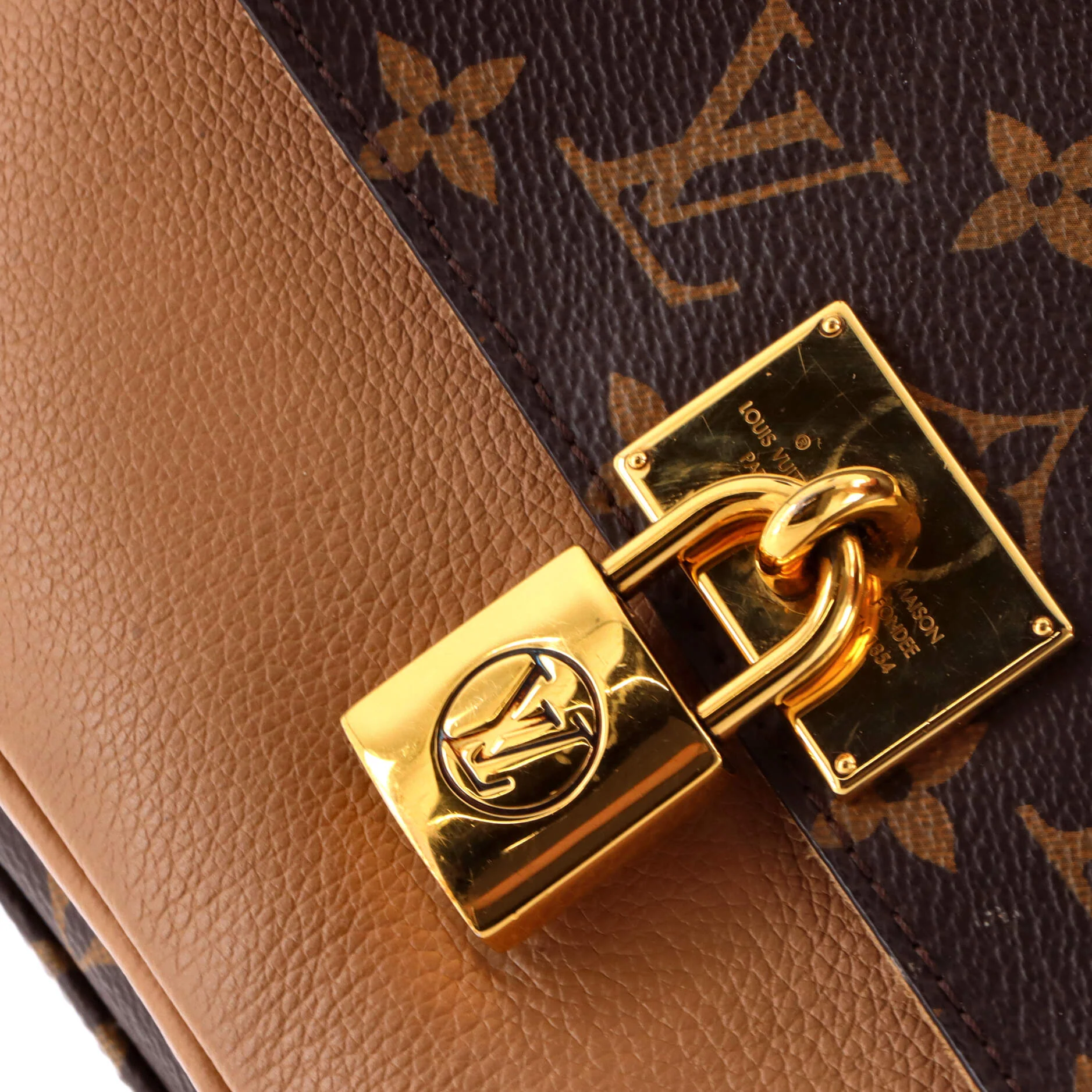 Marignan Handbag Monogram Canvas with Leather - Image 7