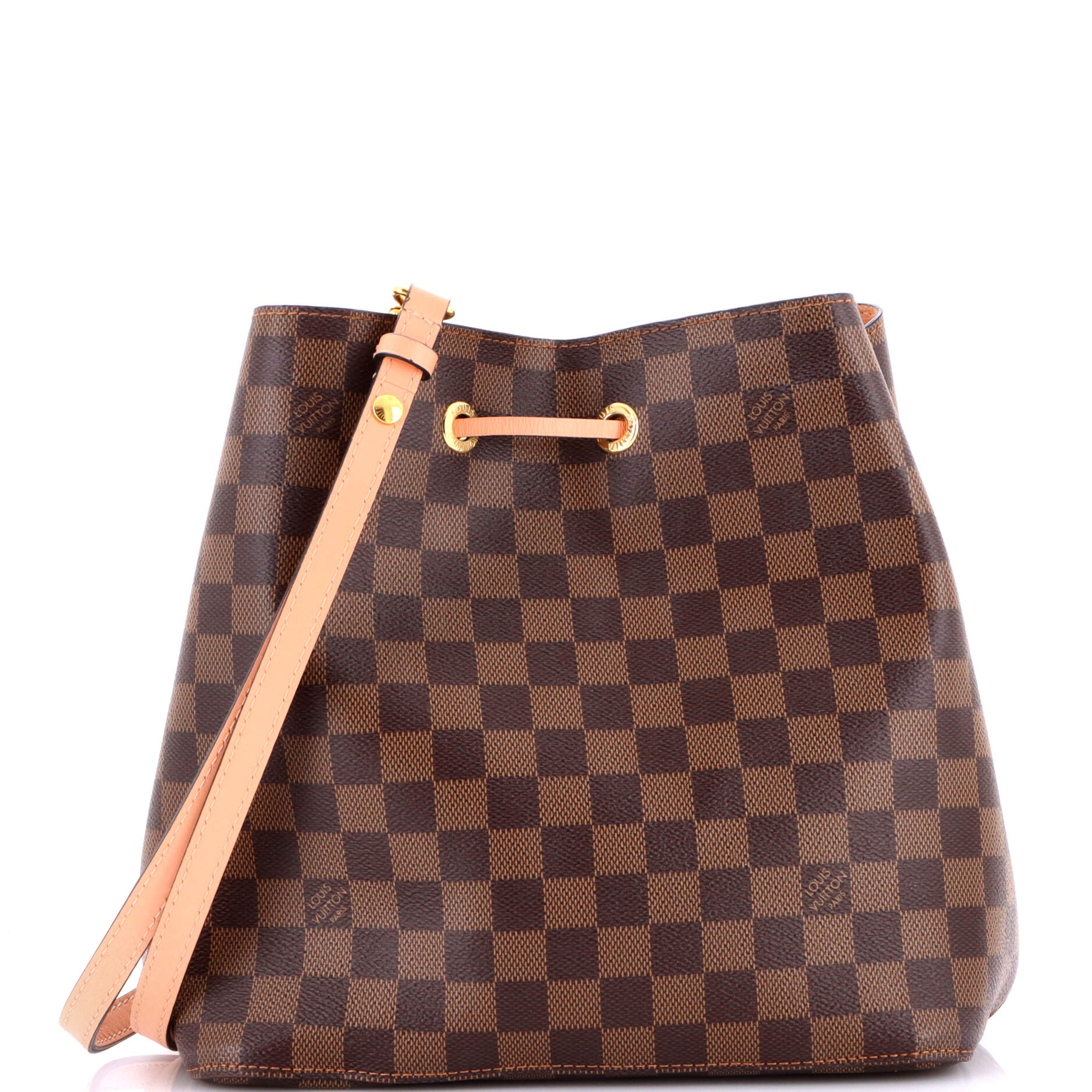 NeoNoe Handbag Damier with Leather MM