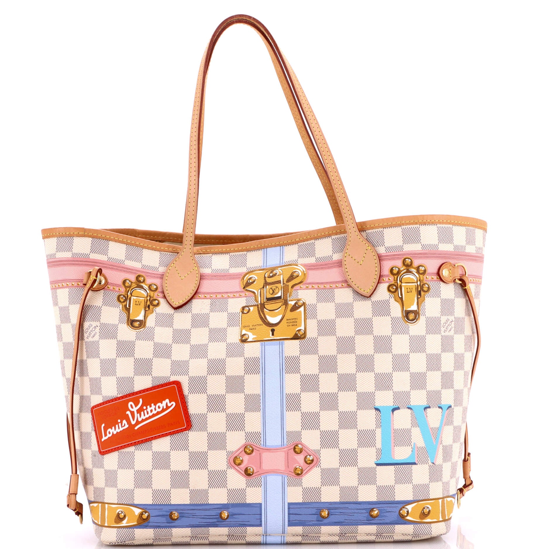 Neverfull NM Tote Limited Edition Damier Summer Trunks MM