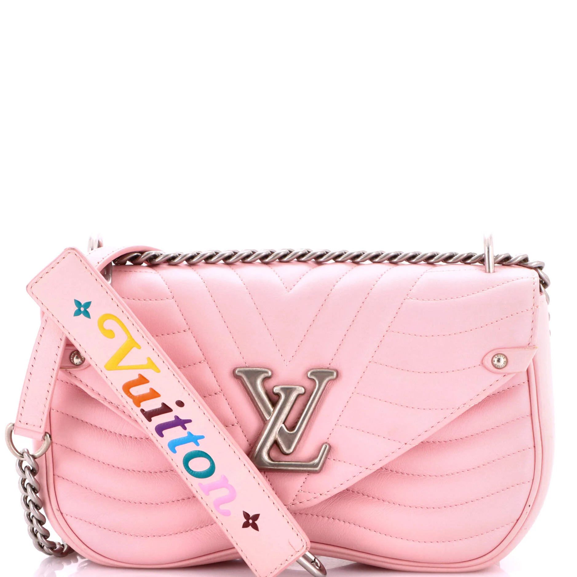 New Wave Chain Bag Quilted Leather MM