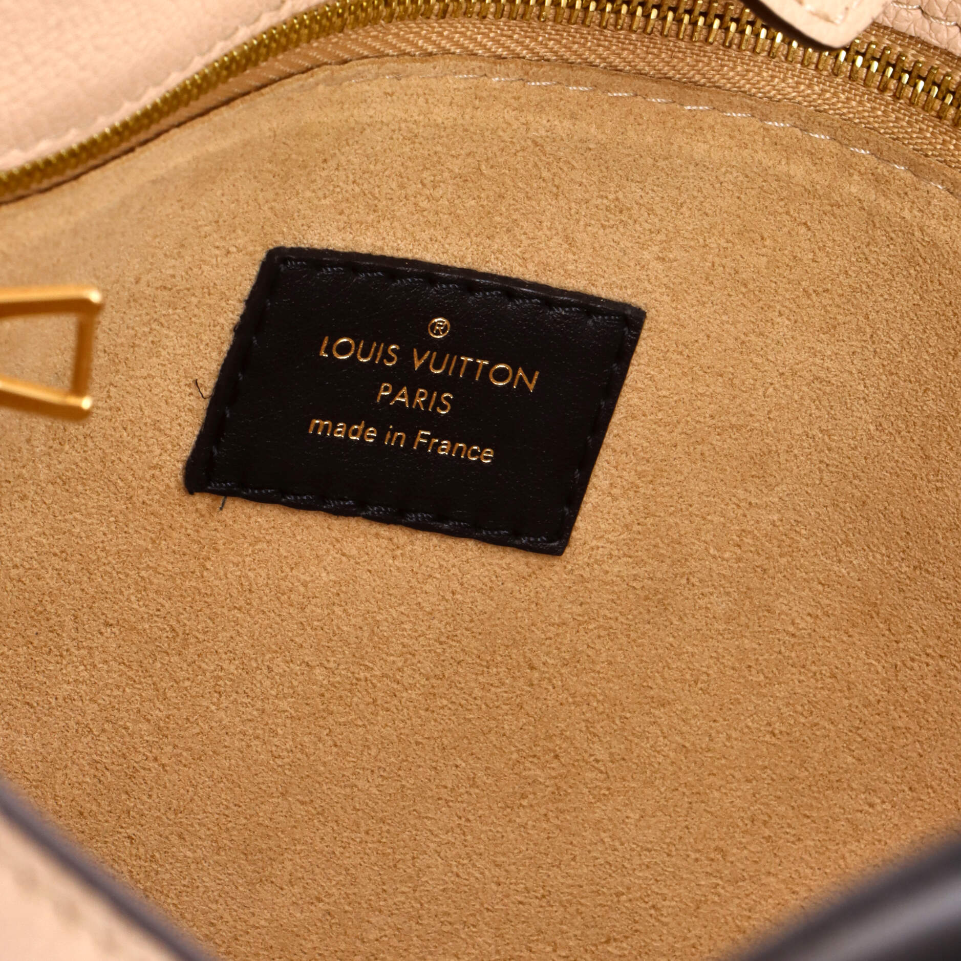 On My Side Tote Leather with Monogram Canvas MM - Image 8