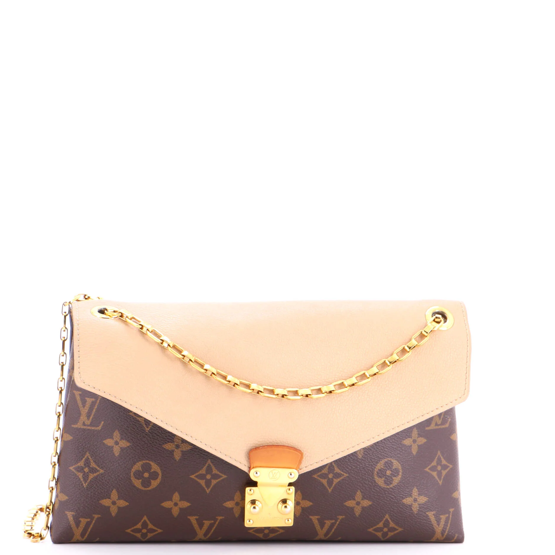 Pallas Chain Shoulder Bag Monogram Canvas and Calfskin