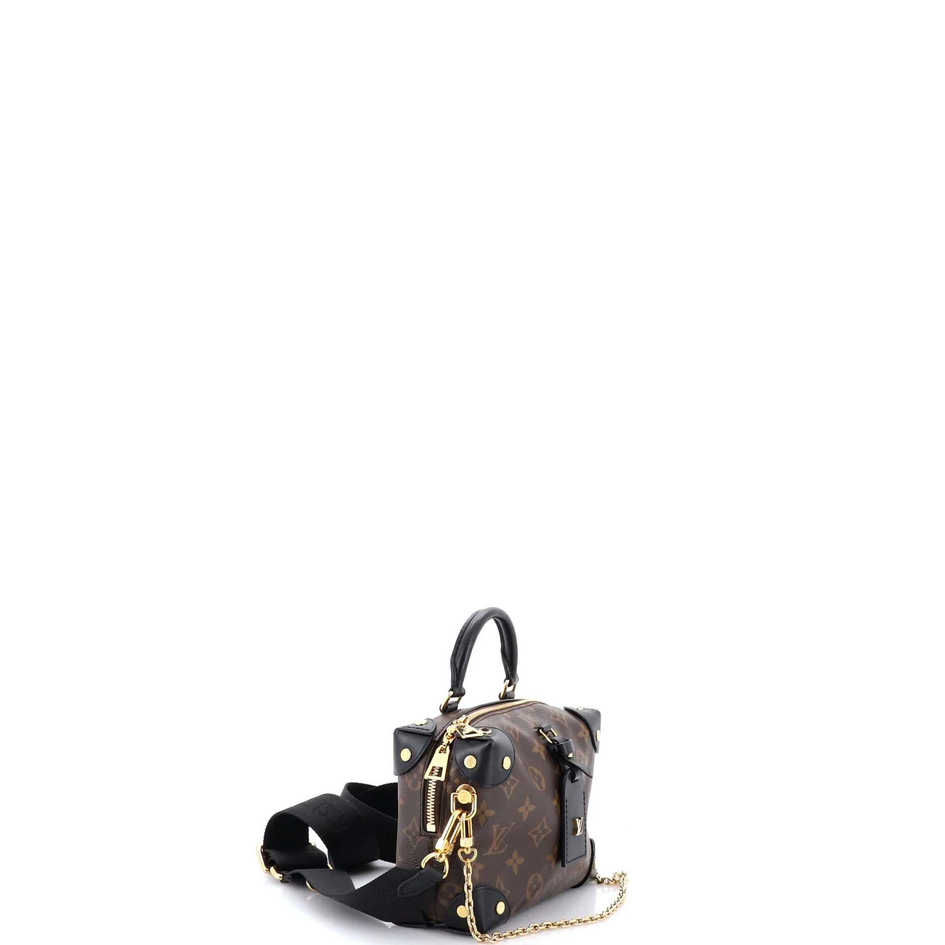 Petite Malle Souple Handbag Monogram Canvas with Leather - Image 2