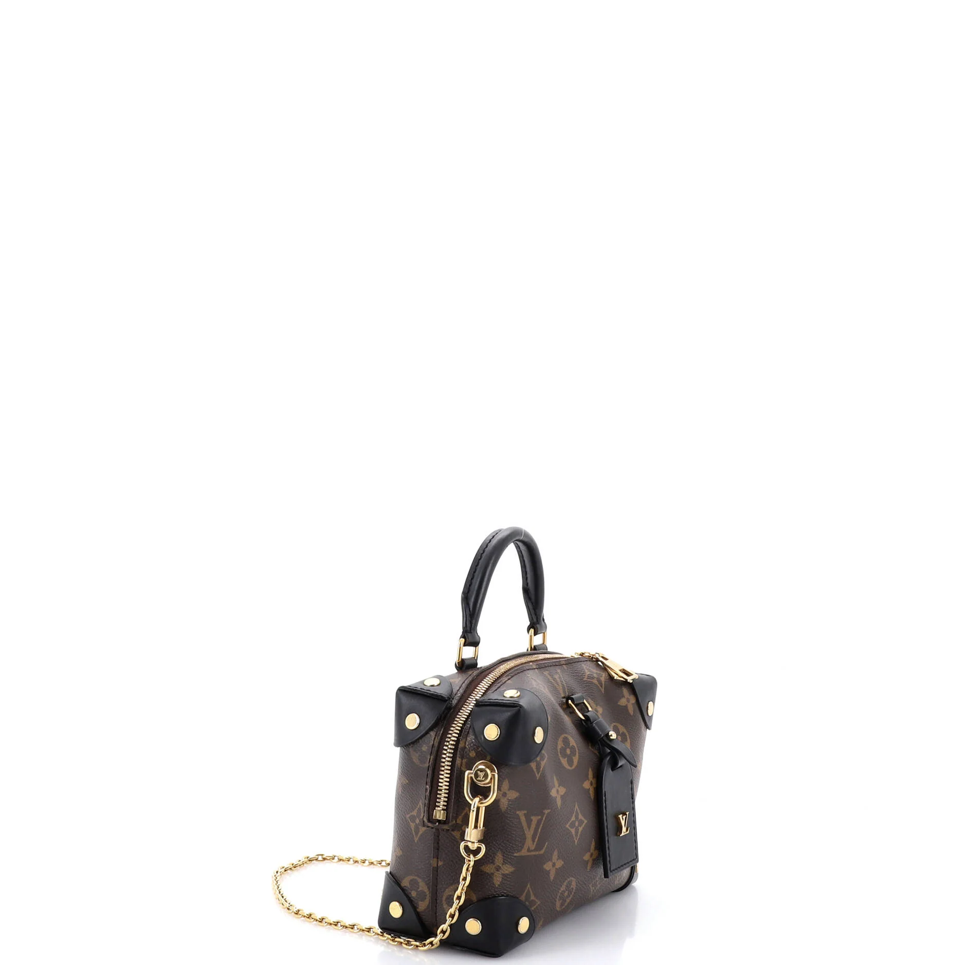 Petite Malle Souple Handbag Monogram Canvas with Leather - Image 2