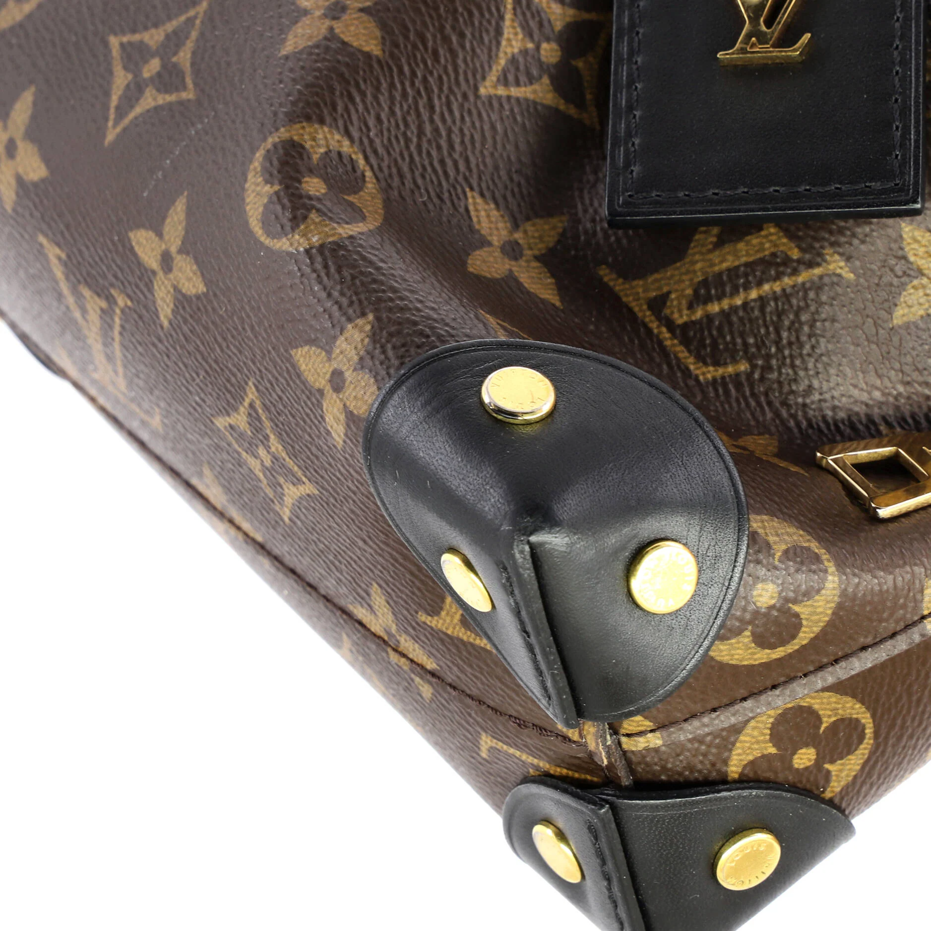 Petite Malle Souple Handbag Monogram Canvas with Leather - Image 8