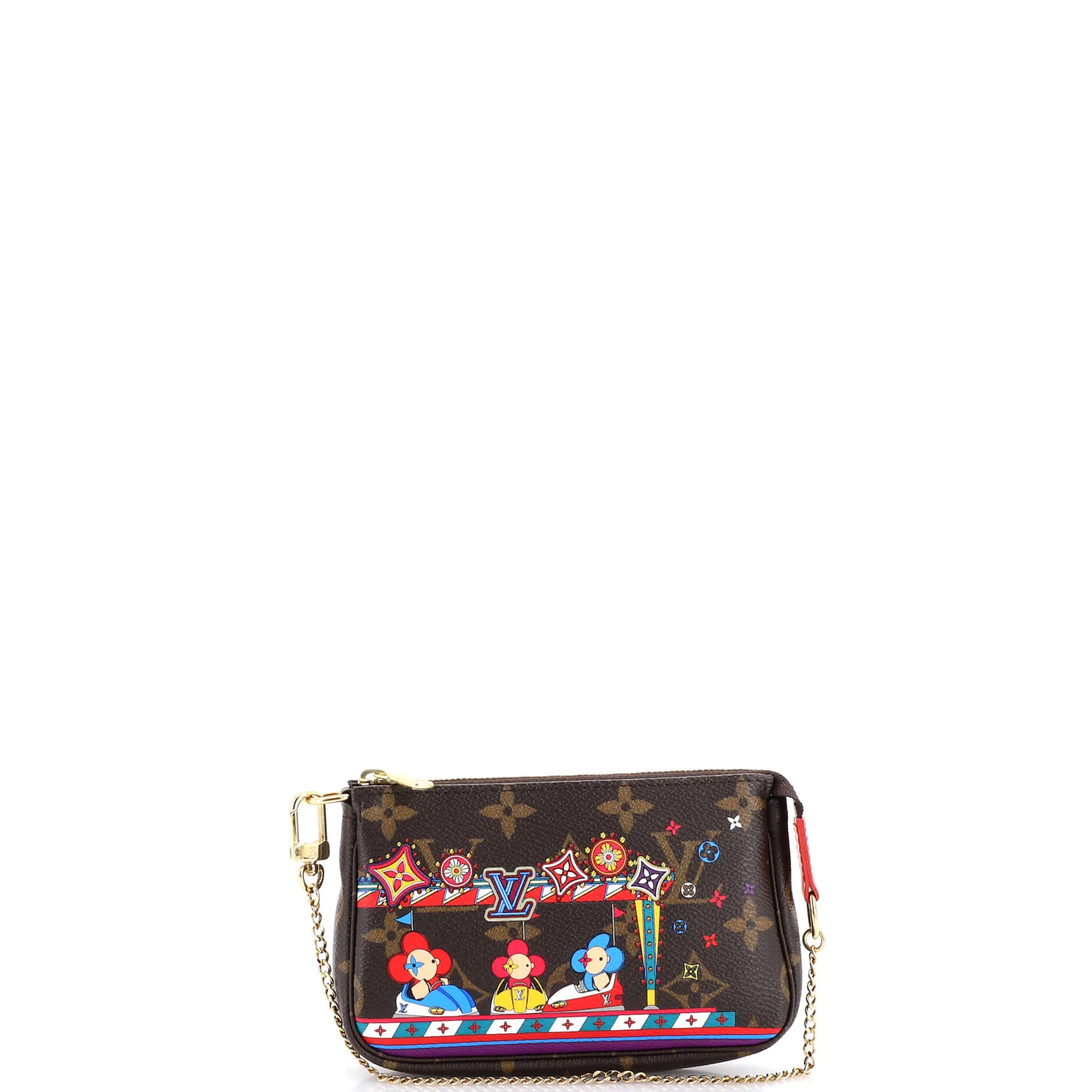 Pochette Accessoires Limited Edition Vivienne Xmas Monogram Canvas Mini