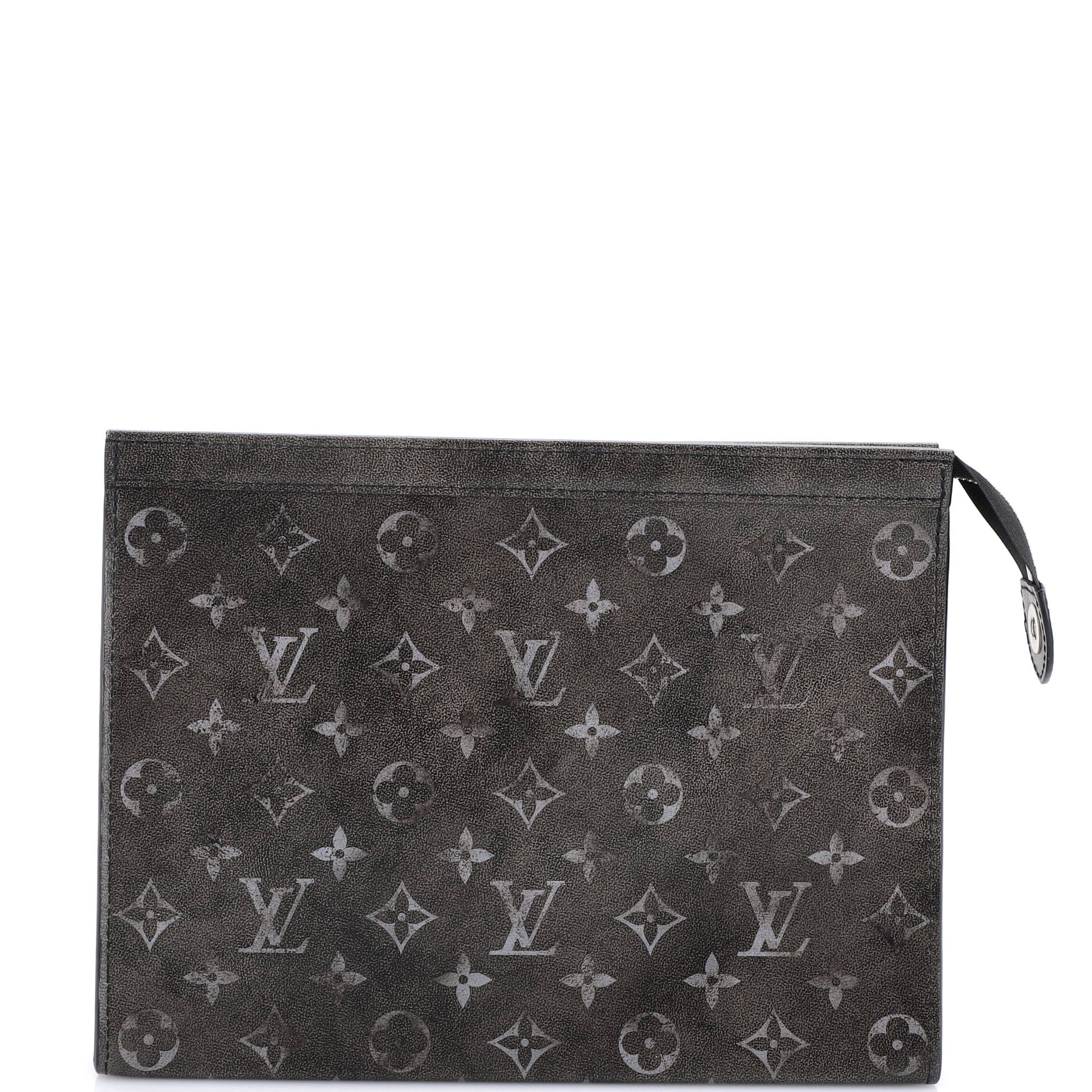 Pochette Voyage Brushed Monogram Leather MM
