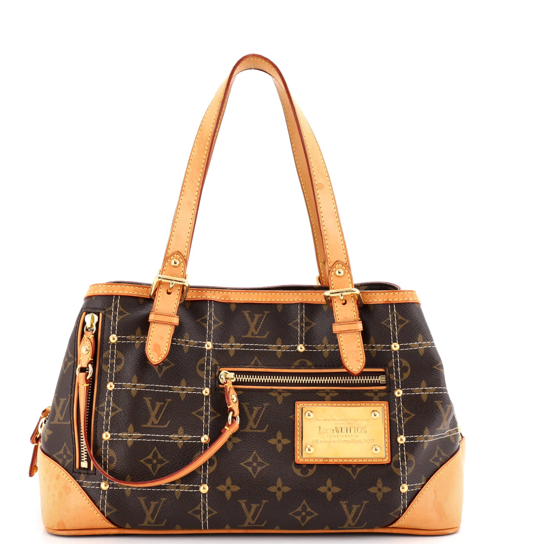 Riveting Handbag Monogram Canvas