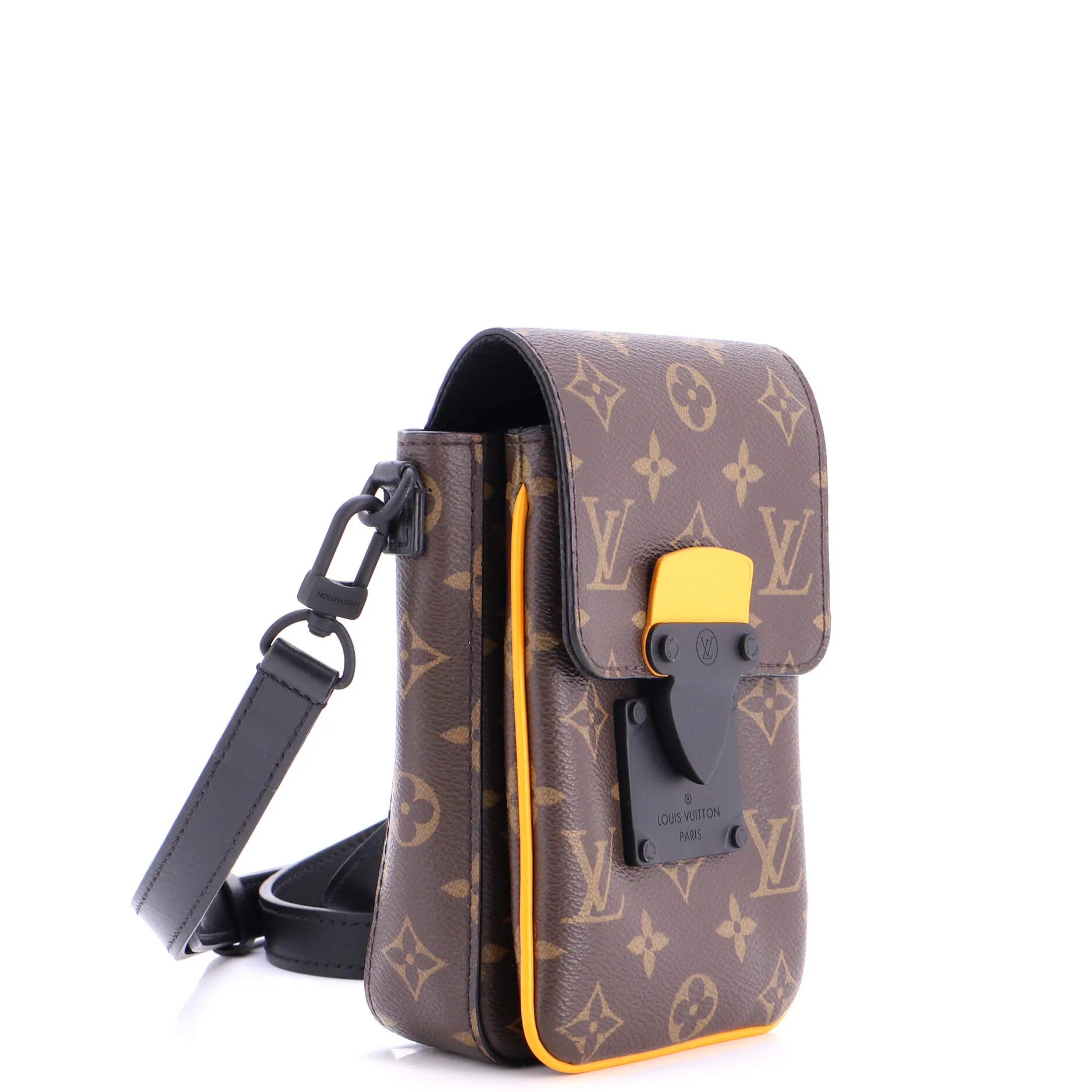 S Lock Vertical Wearable Wallet Macassar Monogram Canvas - Image 2