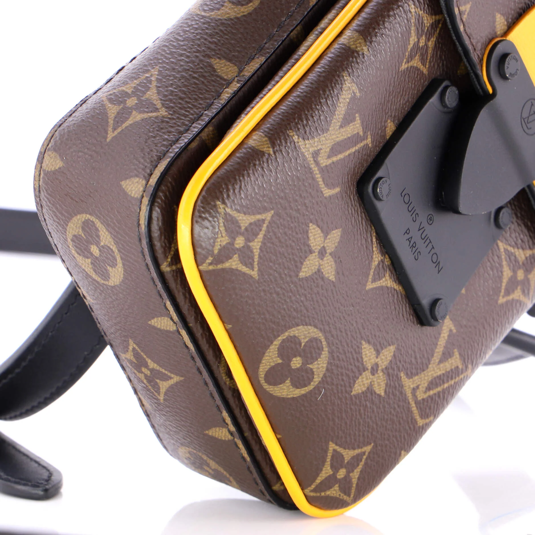 S Lock Vertical Wearable Wallet Macassar Monogram Canvas - Image 6