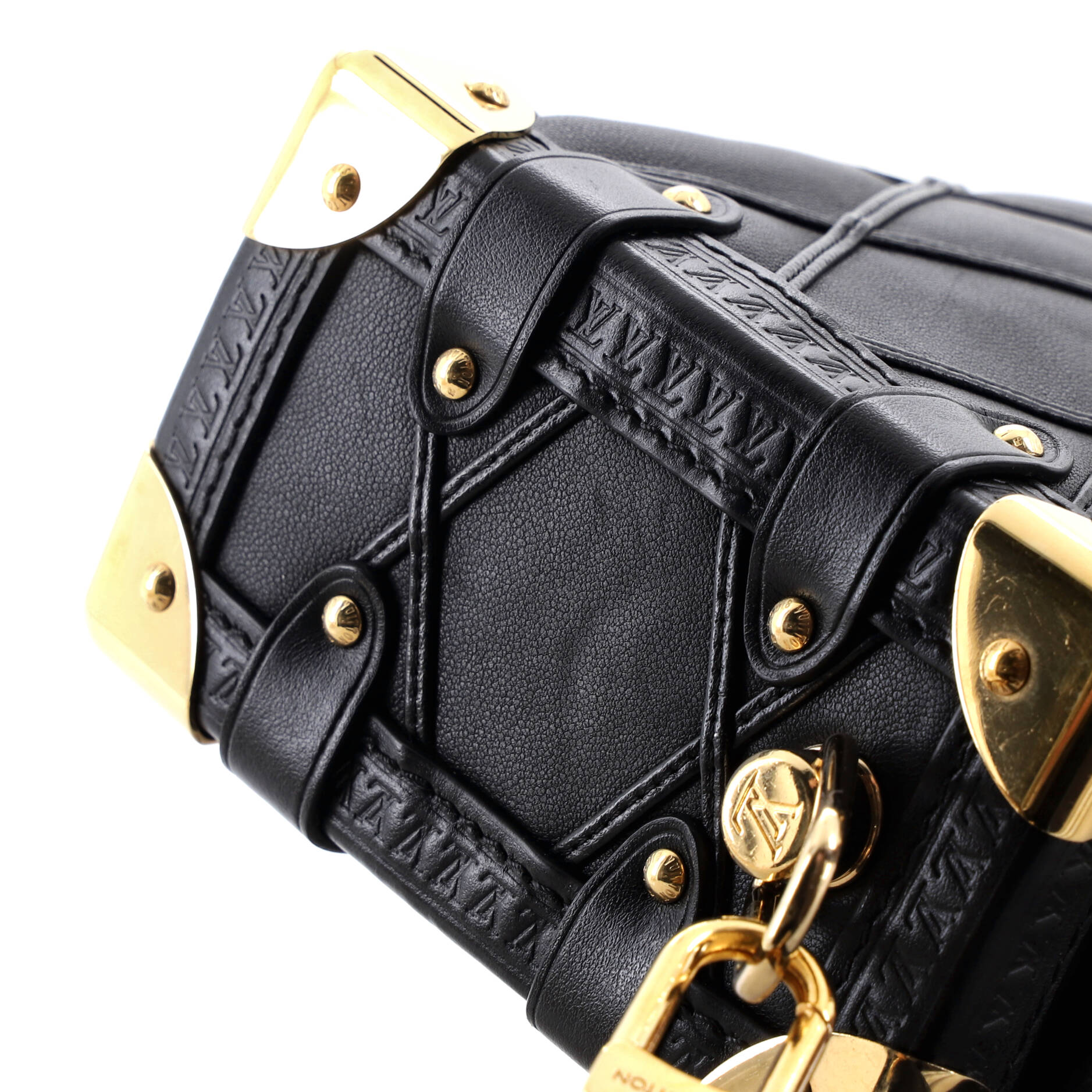 Side Trunk Handbag Malletage Leather PM - Image 7