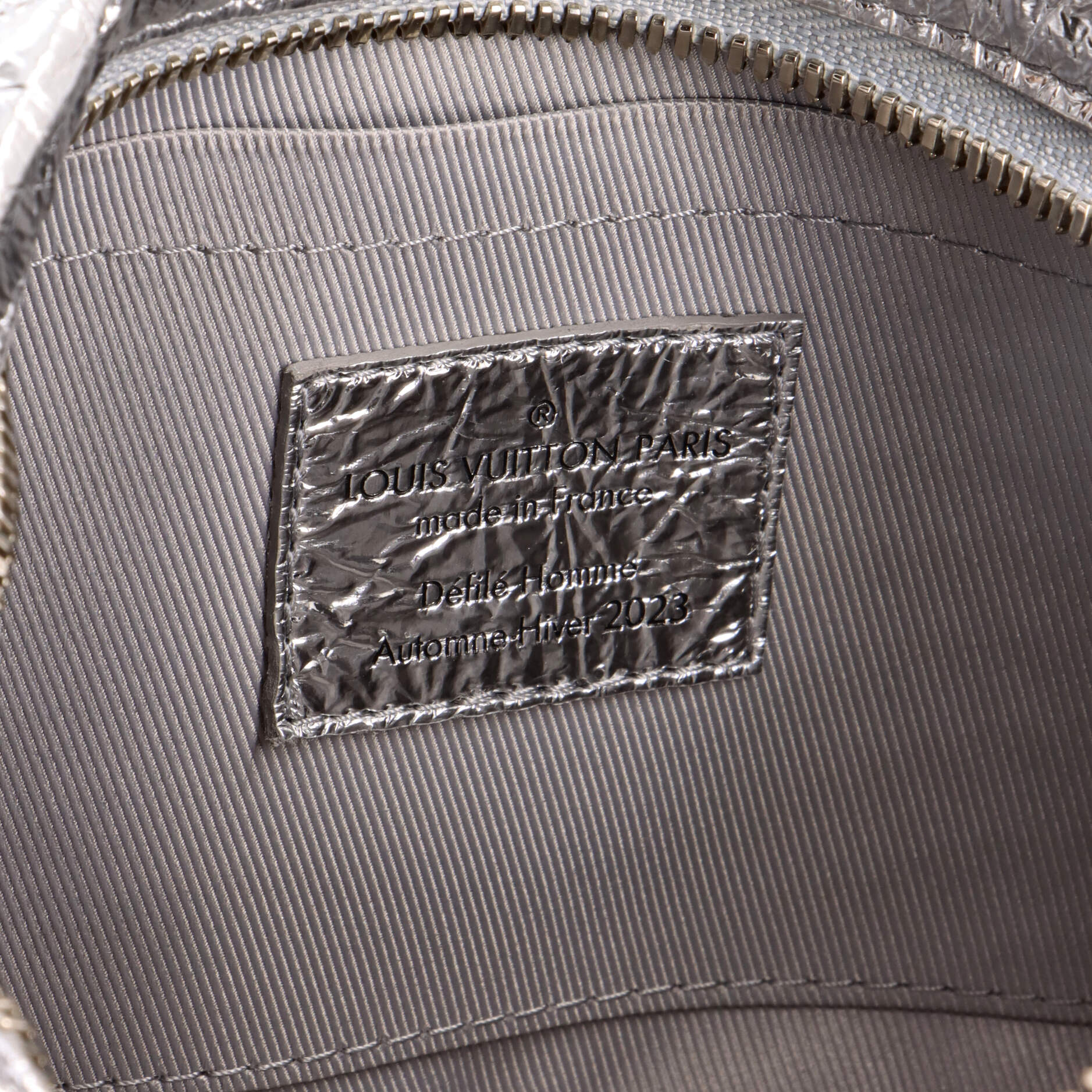Soft Trunk Bag Crushed Metallic Calfskin Leather Mini - Image 6