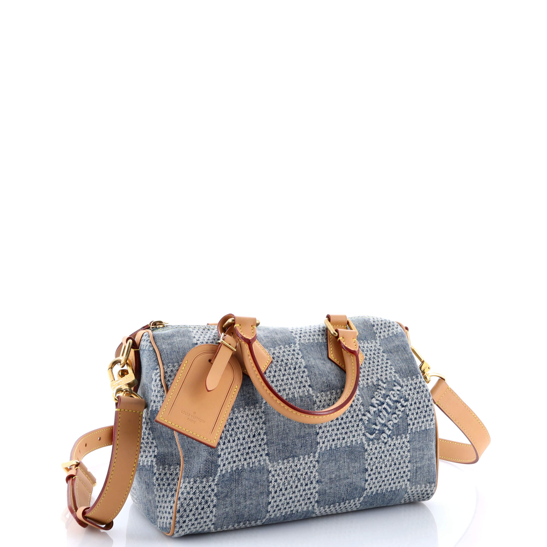 Speedy Bandouliere Bag 3D Damier Giant Denim 25 - Image 2