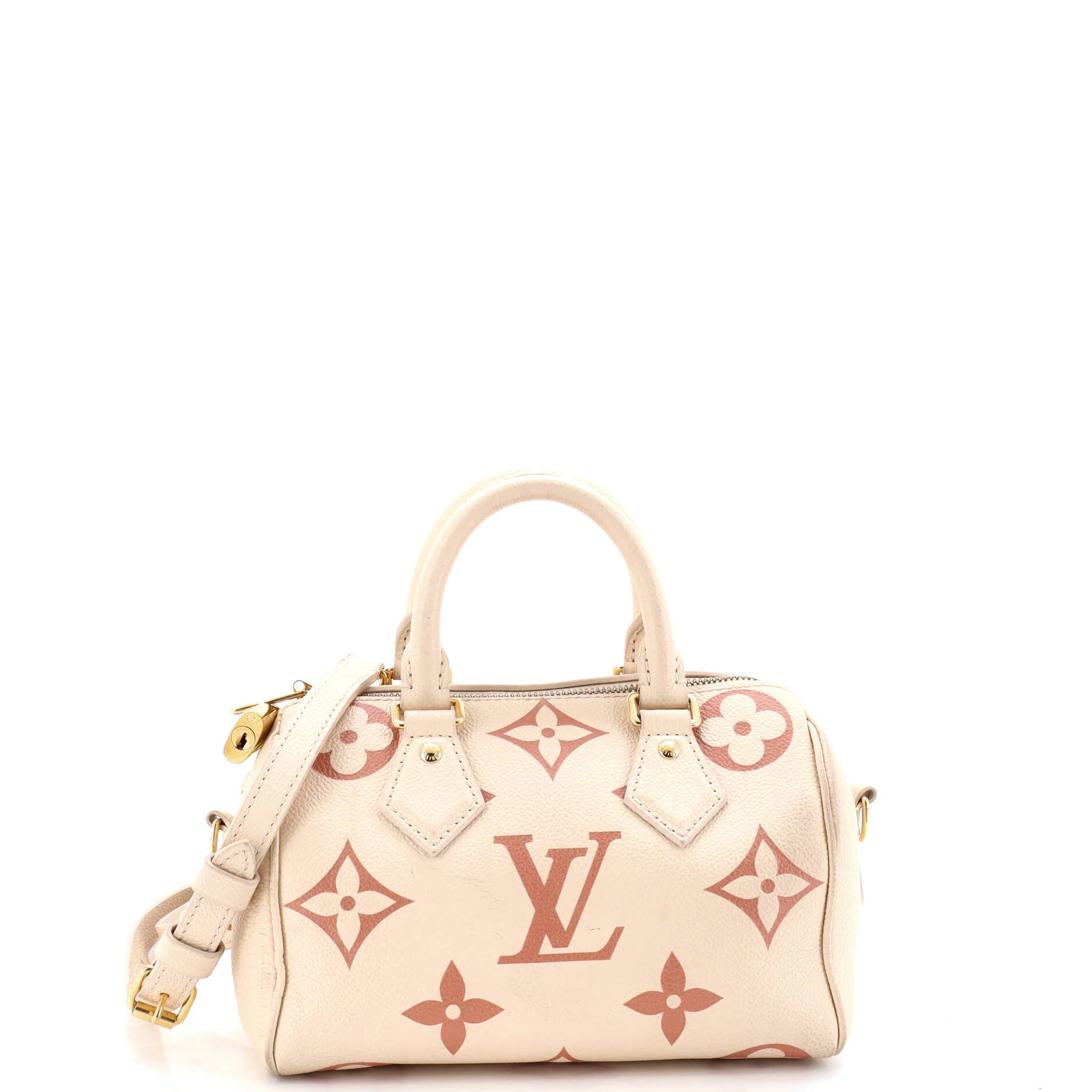 Speedy Bandouliere Bag Bicolor Monogram Empreinte Giant 20