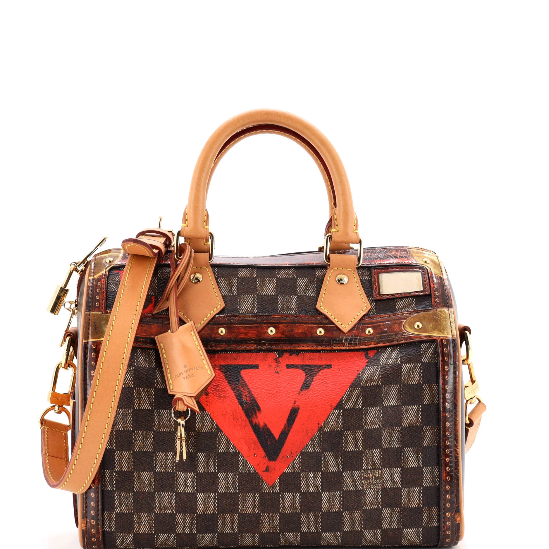 Speedy Bandouliere Bag Limited Edition Damier Time Trunk 25