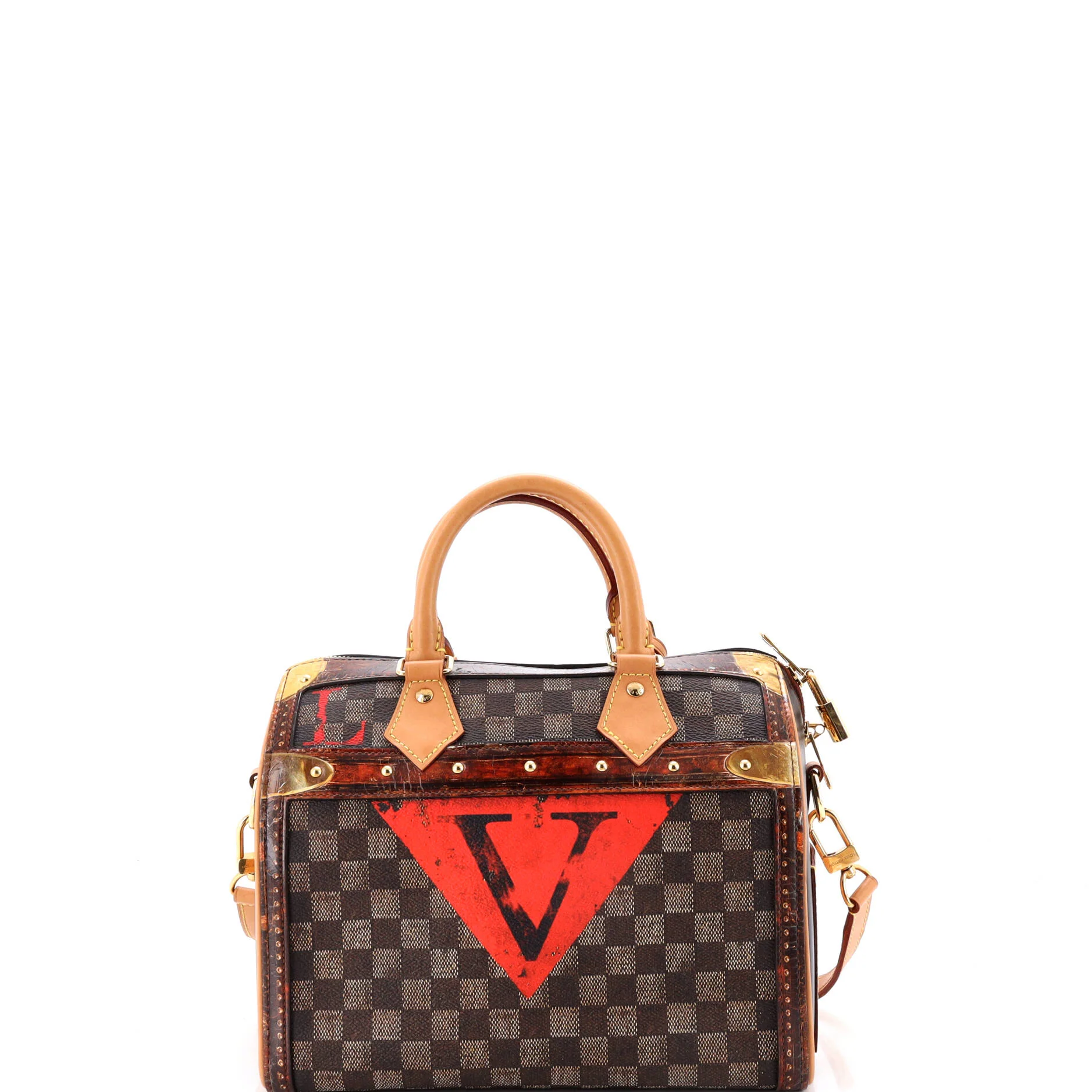 Speedy Bandouliere Bag Limited Edition Damier Time Trunk 25 - Image 3
