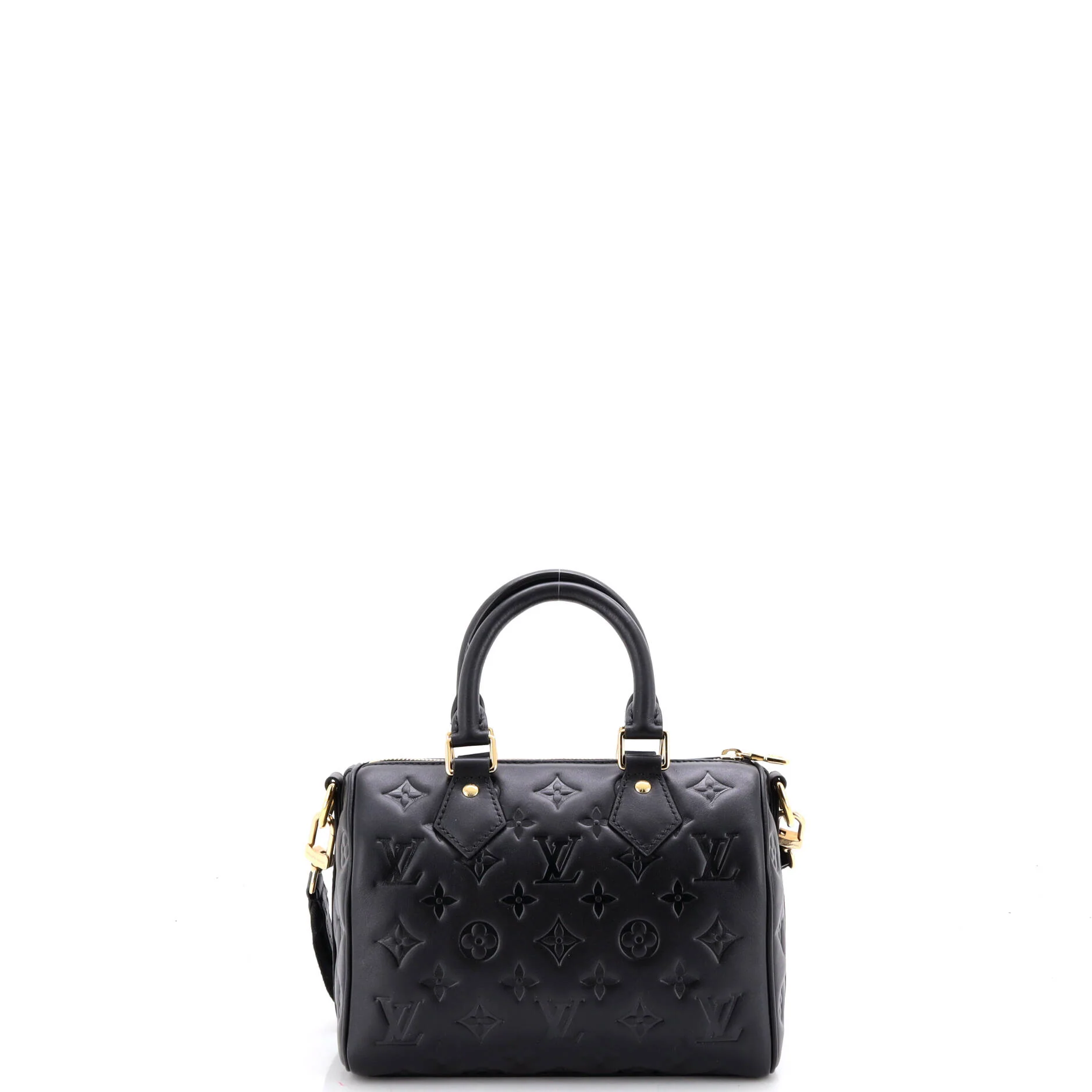 Speedy Bandouliere Bag Monogram Embossed Lambskin 22 - Image 3
