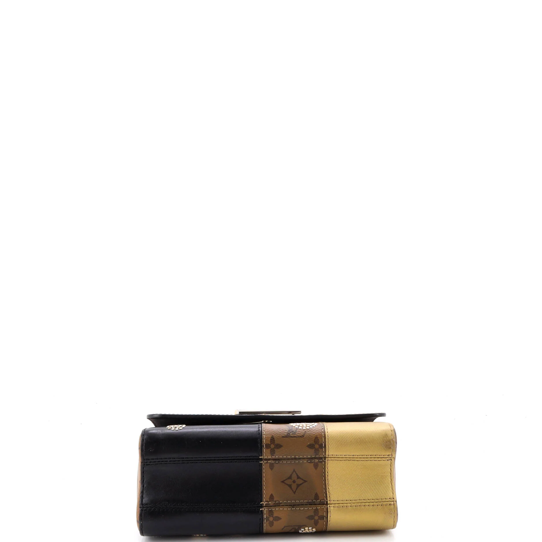 Twist Handbag Limited Edition Studded Reverse Monogram Canvas and Leather MM - Image 4