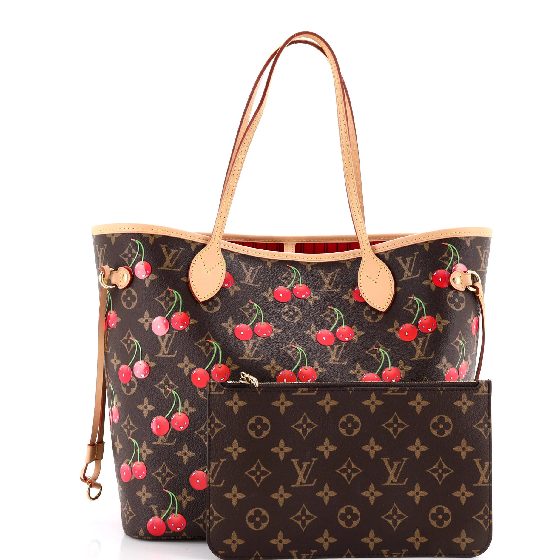 x Takashi Murakami Neverfull NM Tote Limited Edition Monogram Cerises MM - Image 2