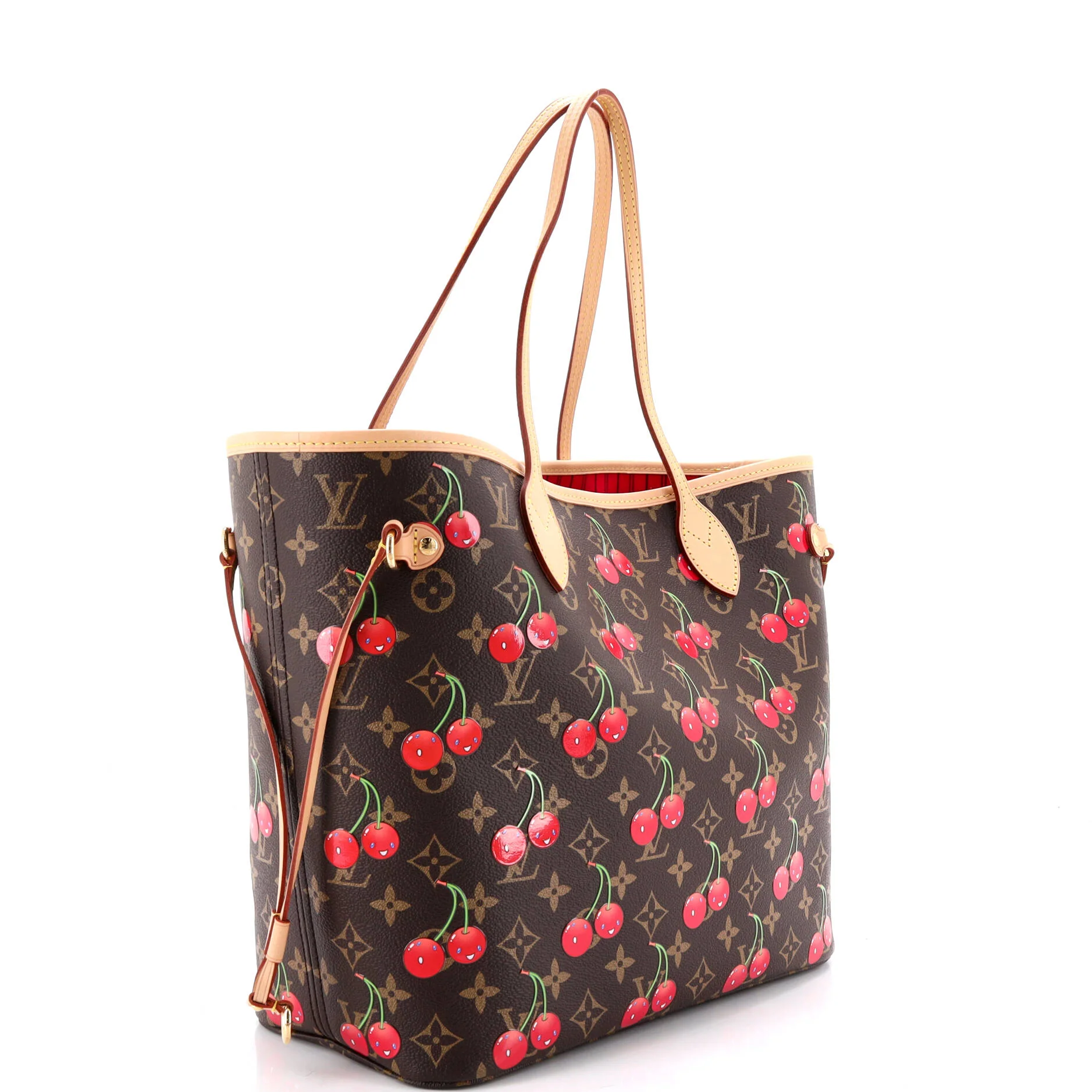 x Takashi Murakami Neverfull NM Tote Limited Edition Monogram Cerises MM - Image 3