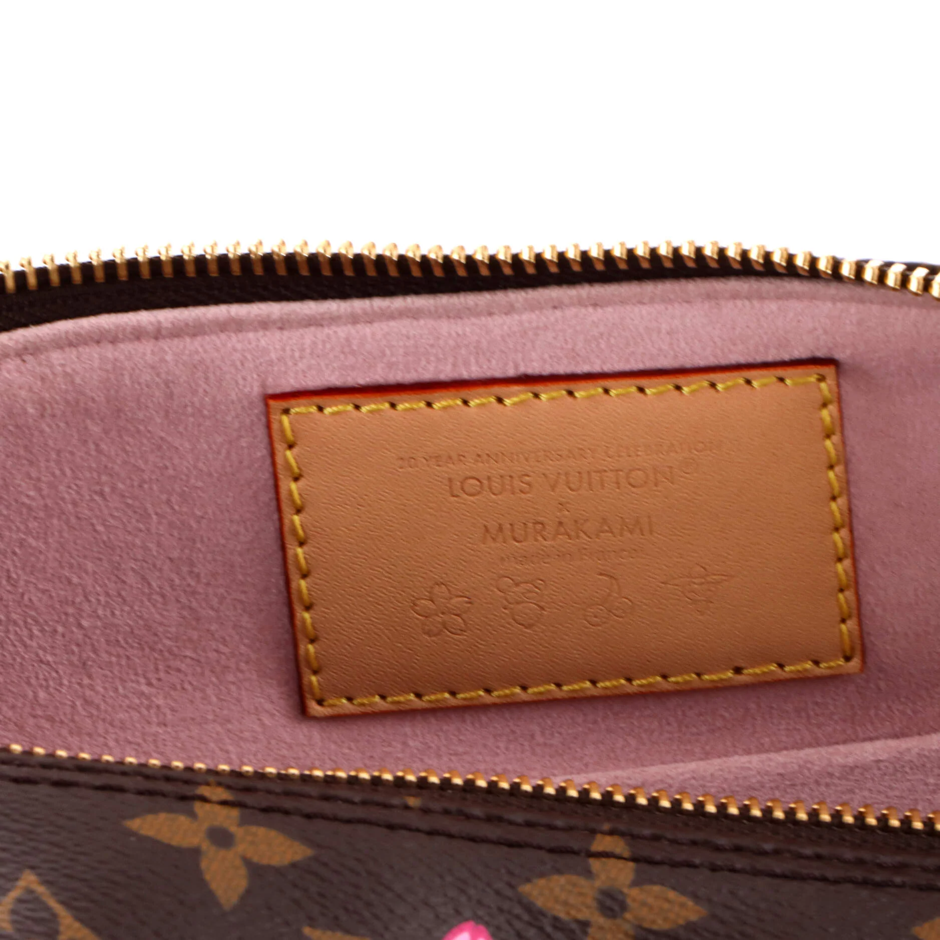 x Takashi Murakami Papillon Handbag Limited Edition Cherry Blossom Monogram - Image 8