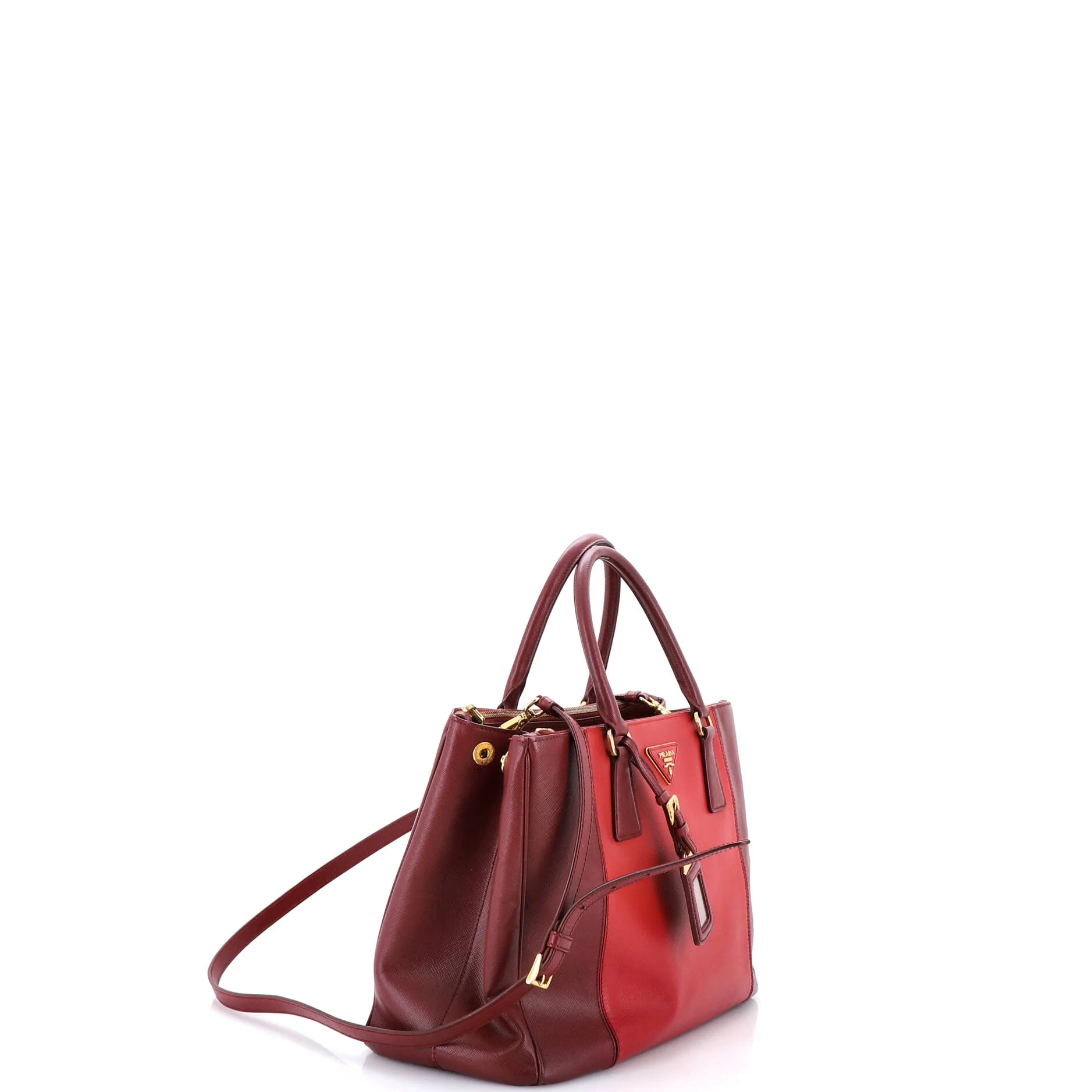 Bicolor Double Zip Lux Tote Saffiano Leather Medium - Image 2