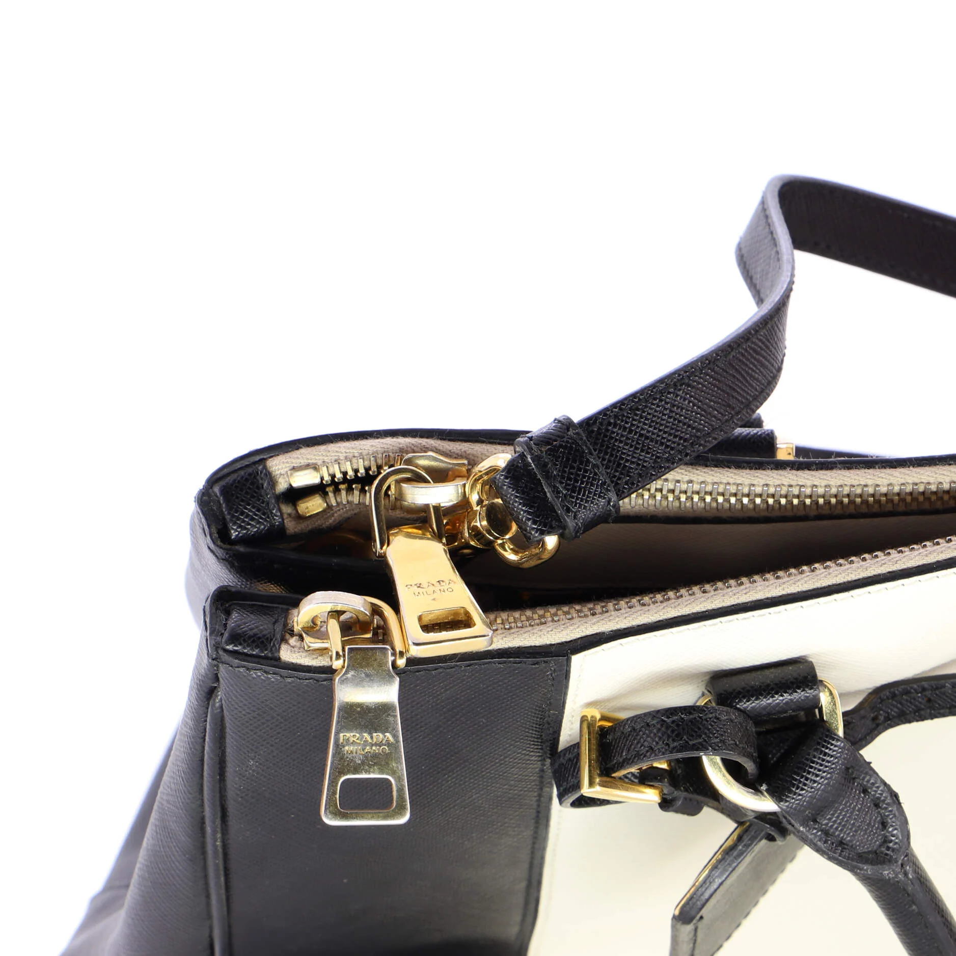 Bicolor Double Zip Lux Tote Saffiano Leather Medium - Image 6