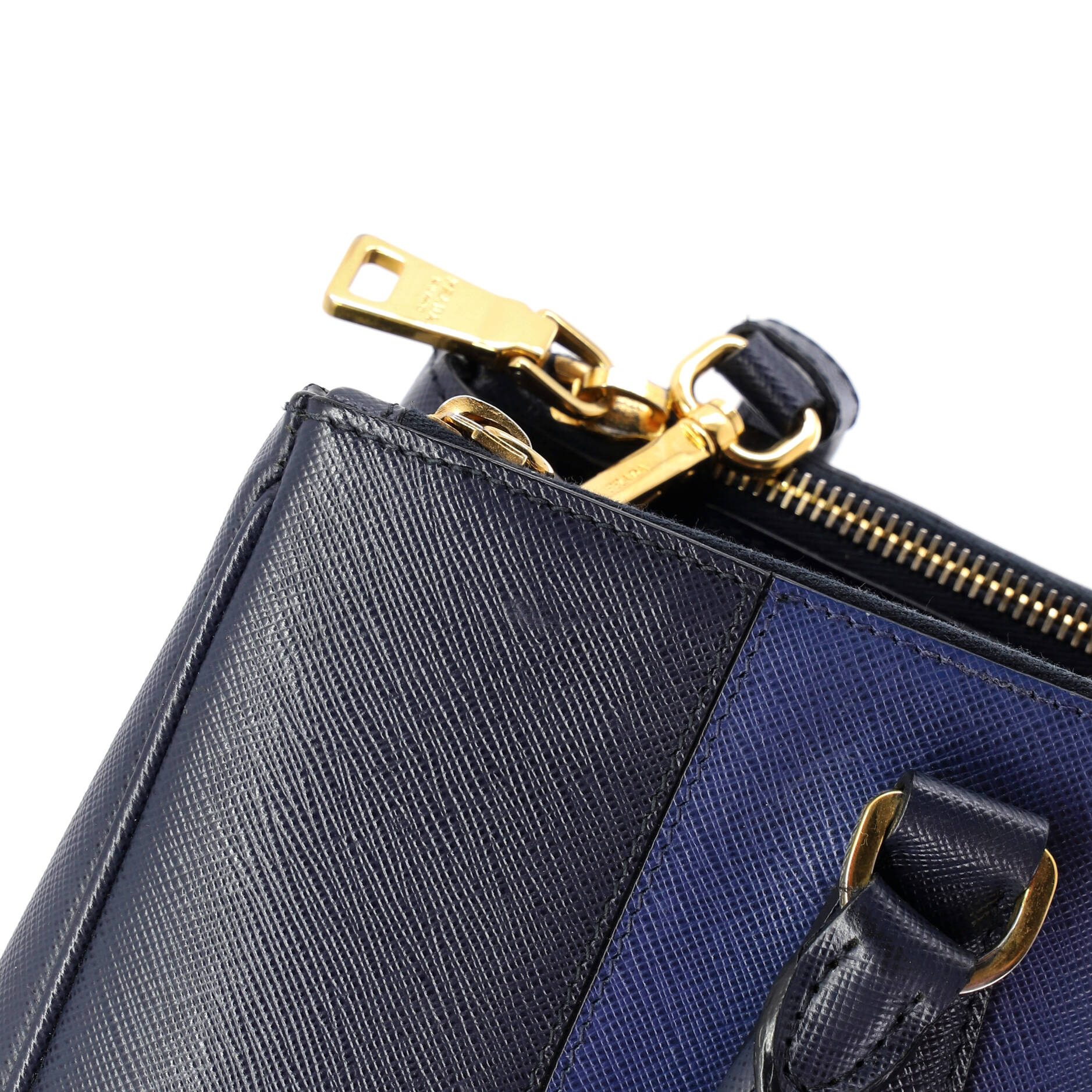Bicolor Double Zip Lux Tote Saffiano Leather Medium - Image 6