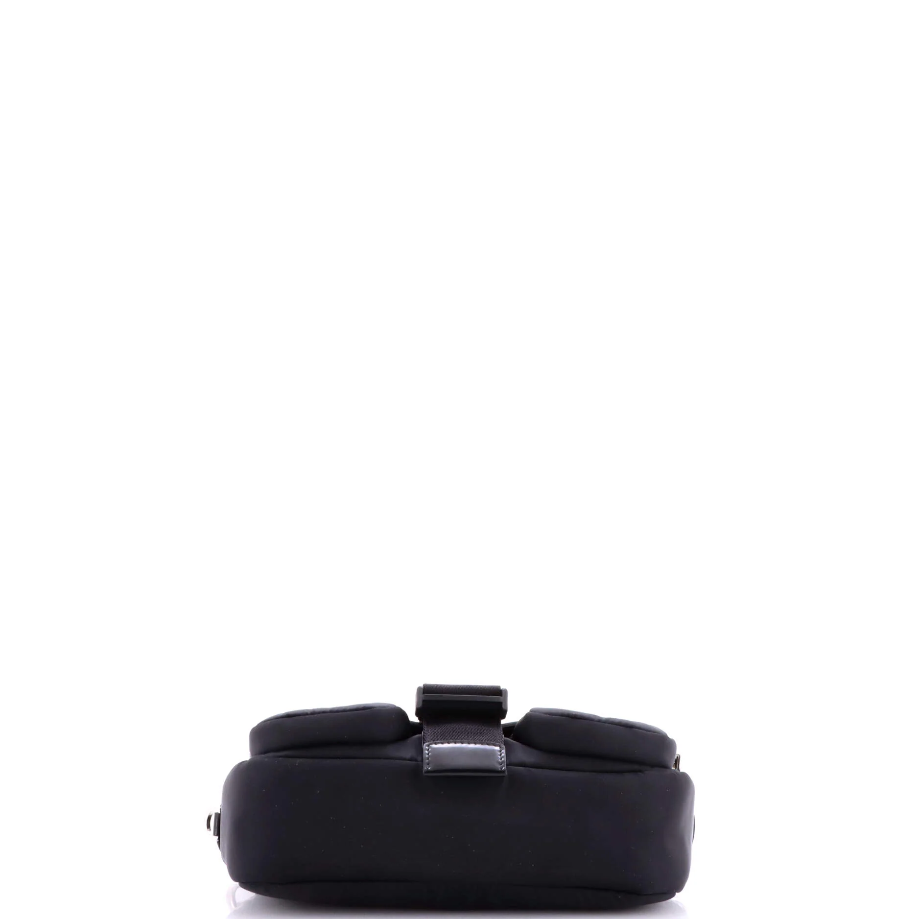 Buckle Pocket Crossbody Bag Spazzolato Leather and Tessuto - Image 4