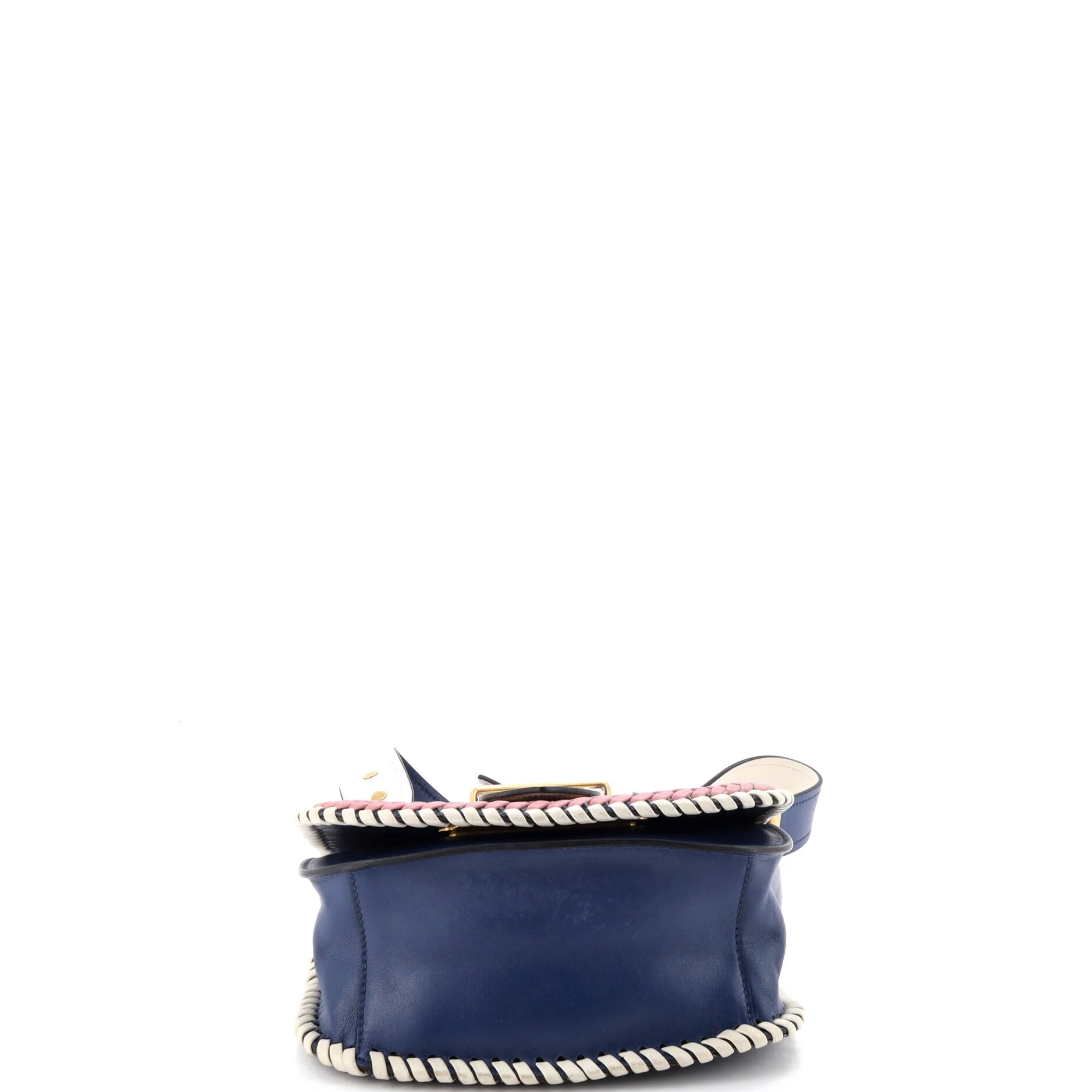 Cahier Crossbody Bag Embellished Denim and Leather Small - Image 4