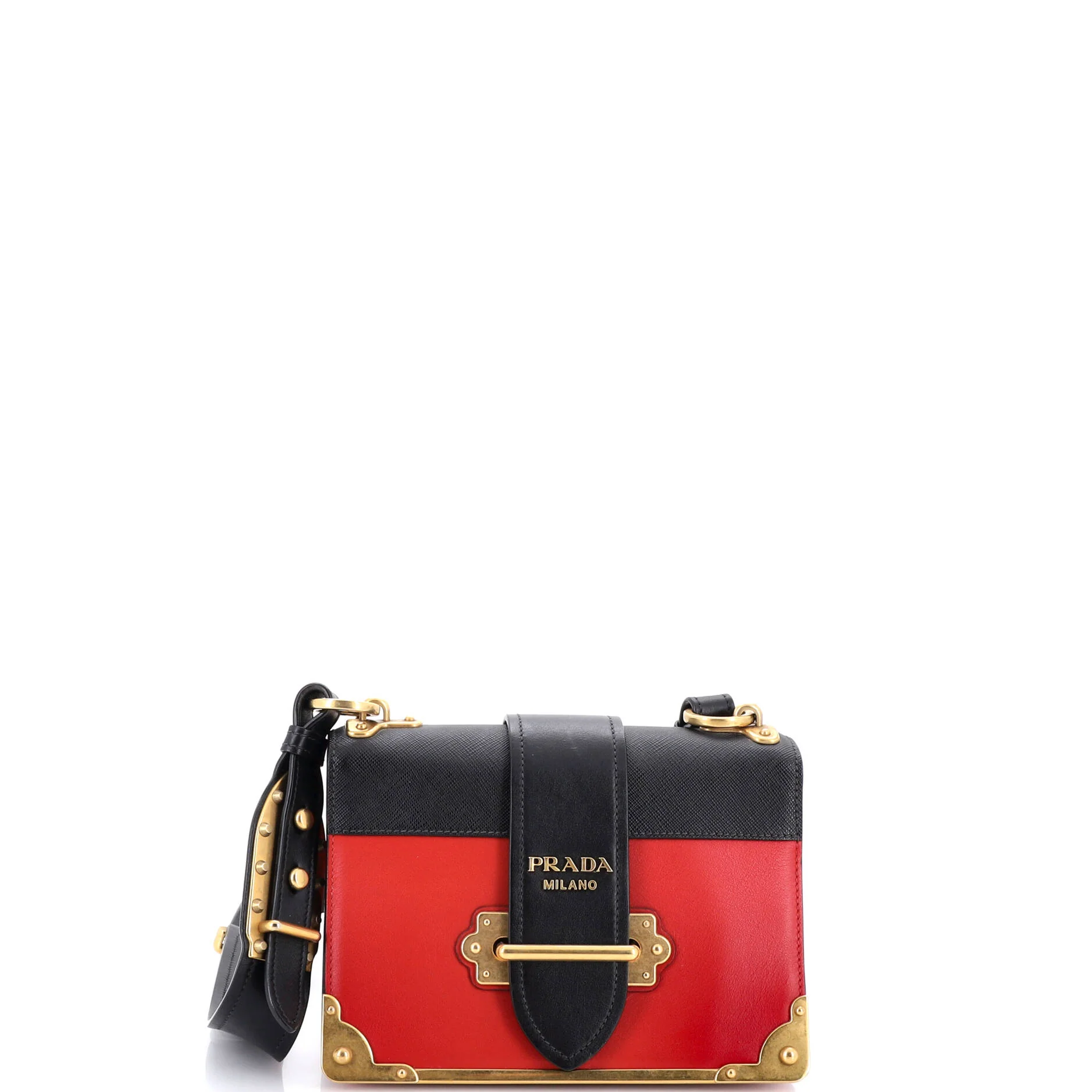 Cahier Crossbody Bag Leather and Saffiano Leather Small