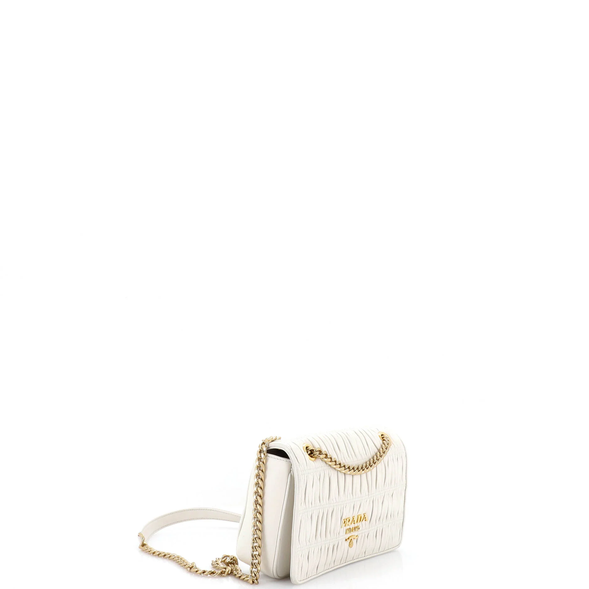 Chain Flap Shoulder Bag Nappa Gaufre Small - Image 2