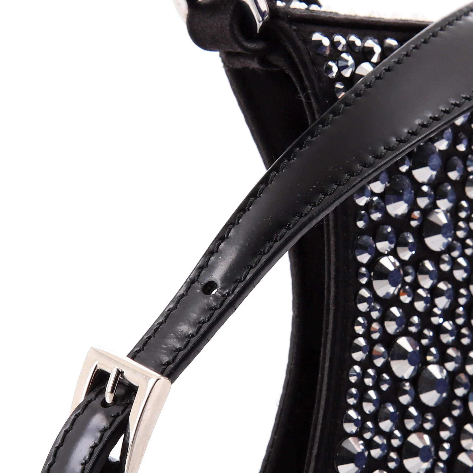 Cleo Shoulder Bag Crystal Embellished Satin Small - Image 6
